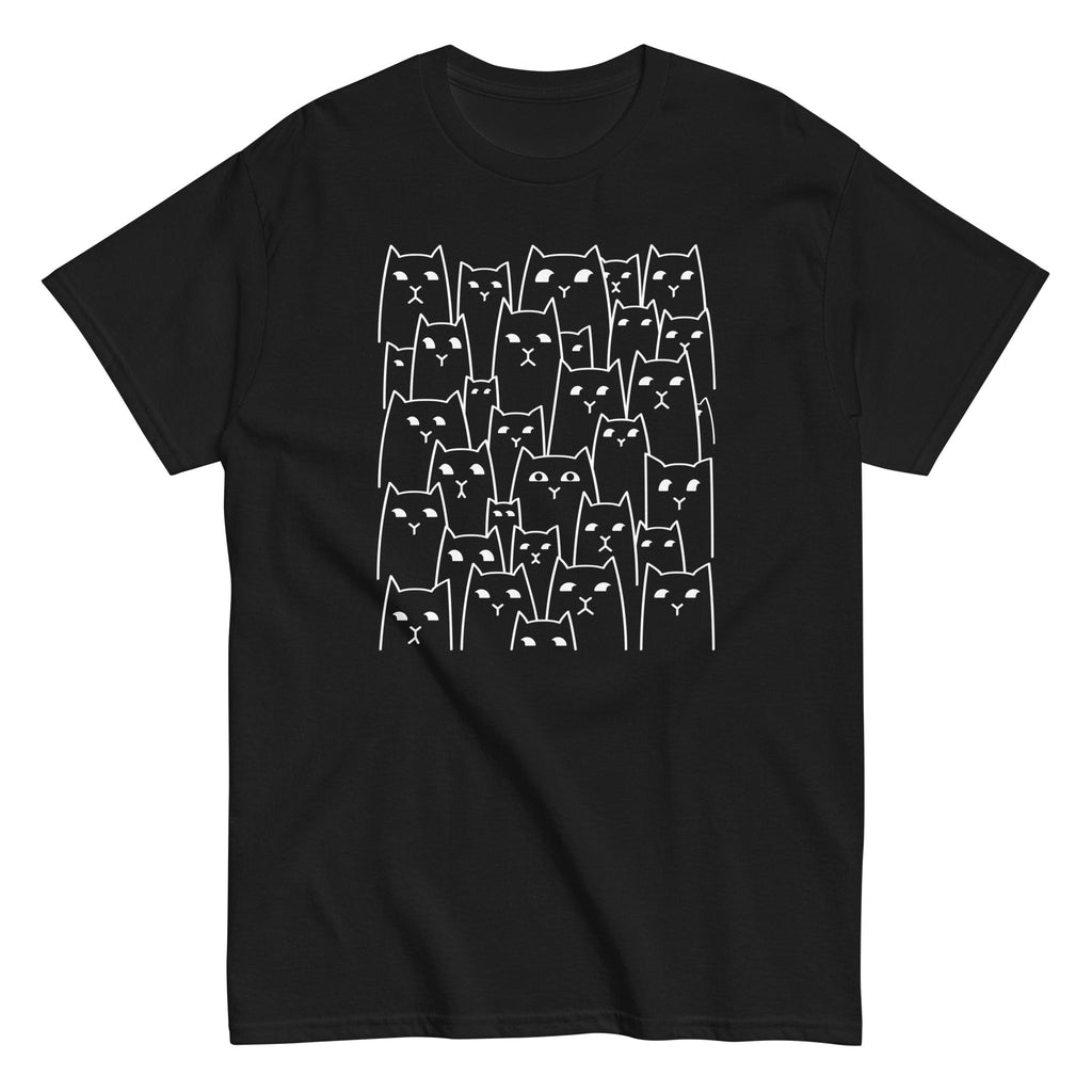 Suspicious Cats Men's Classic Tee Hoodie, Sweatshirt | PureTeeCo.com (Image 2)
