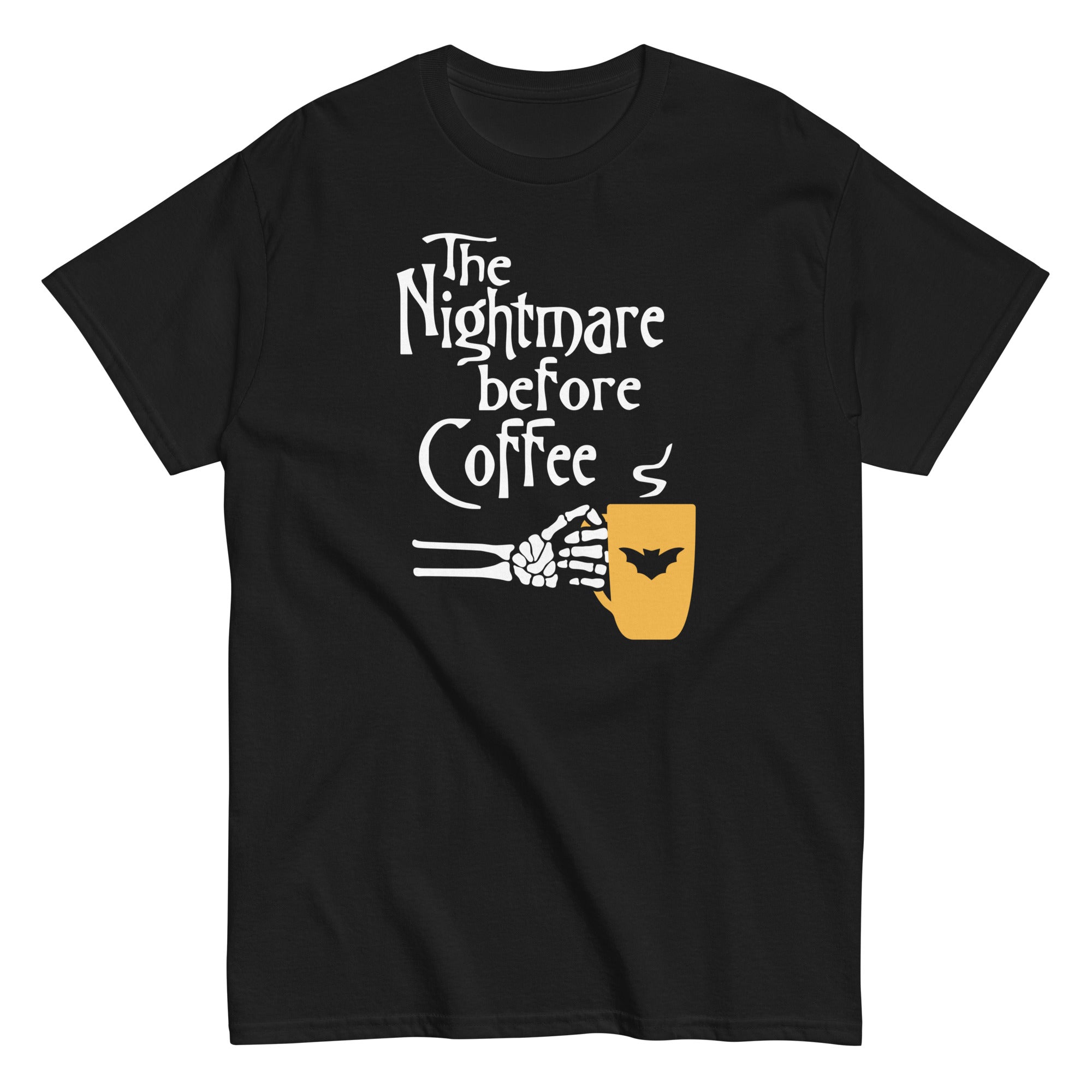 The Nightmare Before Coffee Men's Classic Tee Hoodie, Sweatshirt | PureTeeCo.com (Image 1)