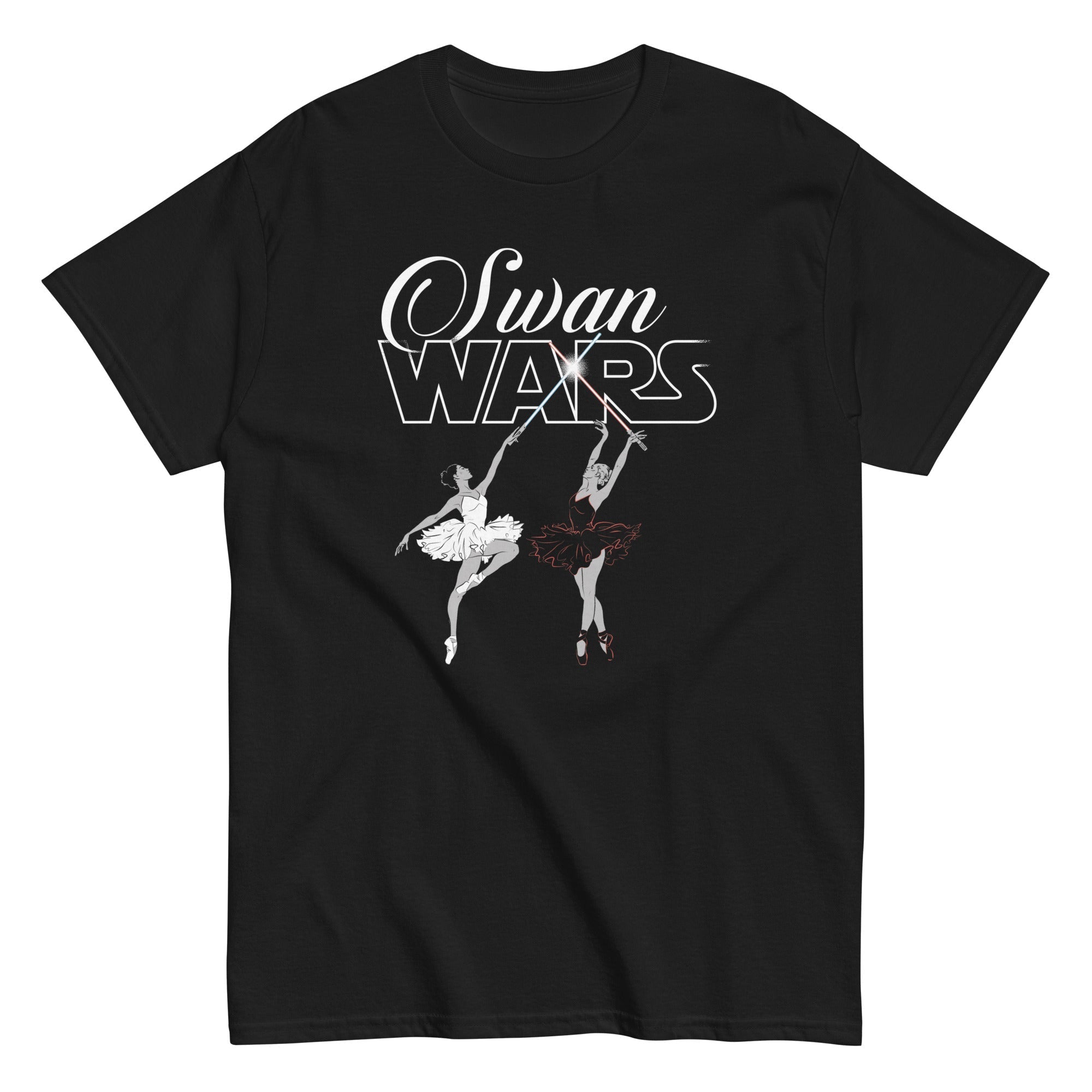 Swan Wars Men's Classic Tee Hoodie, Sweatshirt | PureTeeCo.com (Image 1)