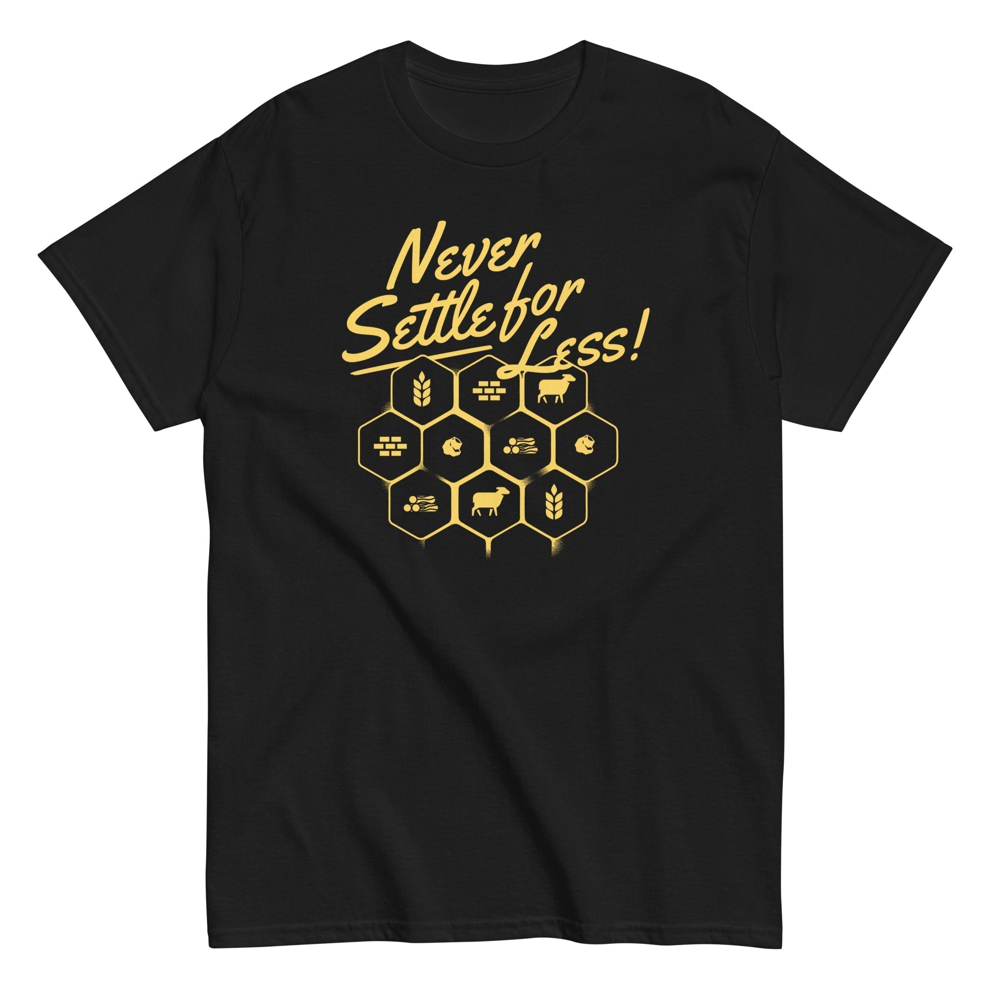 Never Settle For Less Men's Classic Tee Hoodie, Sweatshirt | PureTeeCo.com (Image 3)