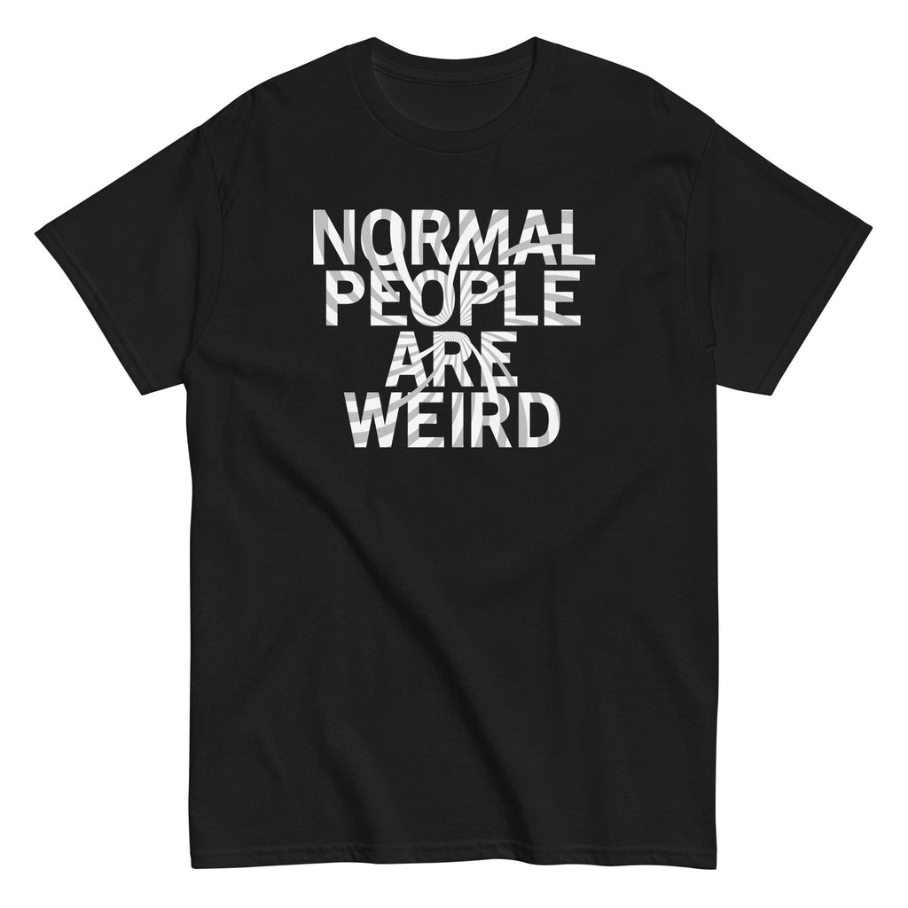 Normal People Are Weird Men's Classic Tee Hoodie, Sweatshirt | PureTeeCo.com (Image 1)