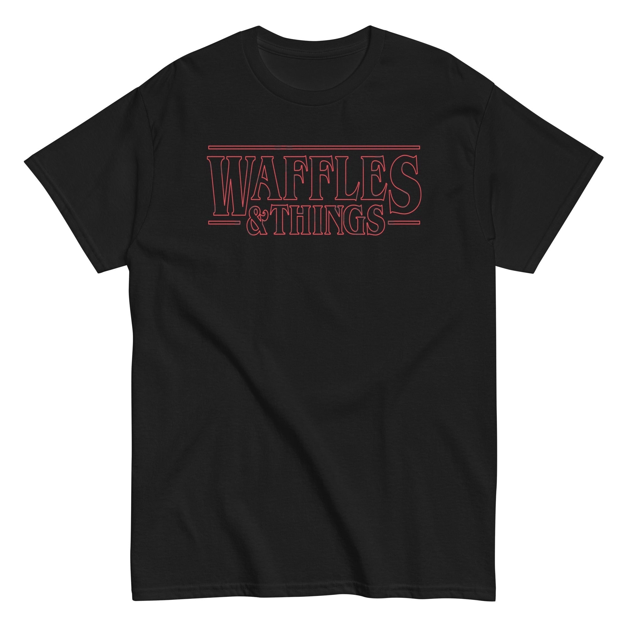 Waffles & Things Men's Classic Tee Hoodie, Sweatshirt | PureTeeCo.com (Image 1)