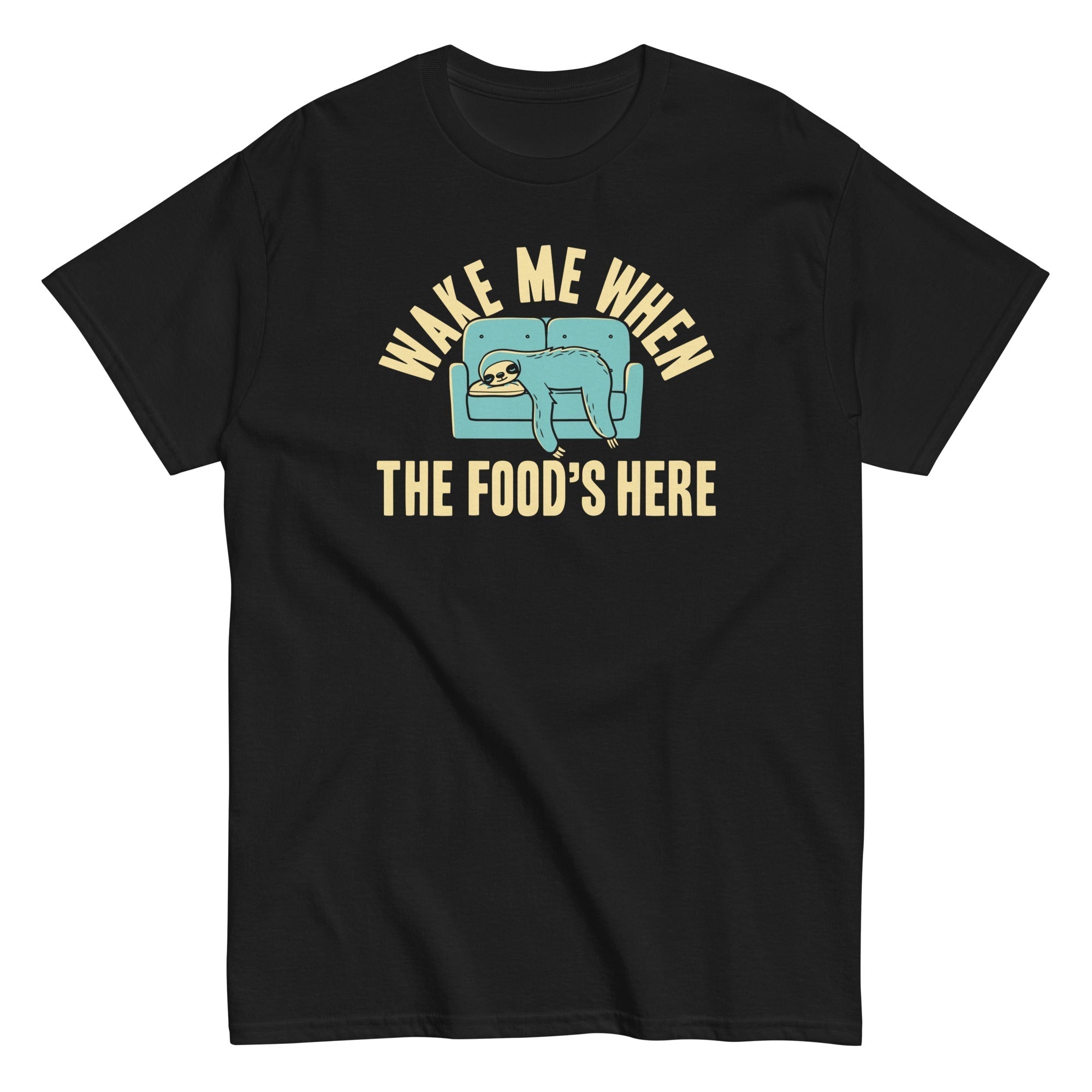 Wake Me When The Food's Here Men's Classic Tee Hoodie, Sweatshirt | PureTeeCo.com (Image 2)