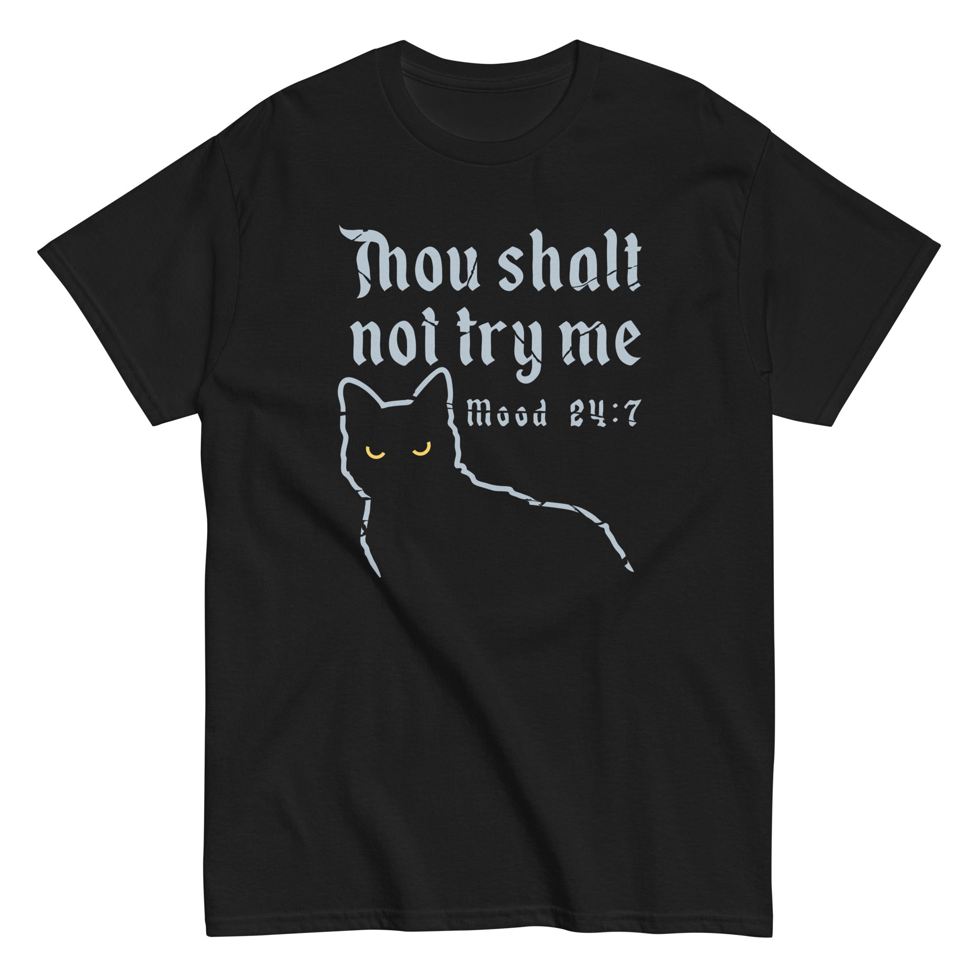 Thou Shalt Not Try Me Men's Classic Tee Hoodie, Sweatshirt | PureTeeCo.com (Image 1)