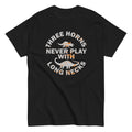 Three Horns Never Play With Long Necks Men's Classic Tee Hoodie, Sweatshirt | PureTeeCo.com (Image 1)