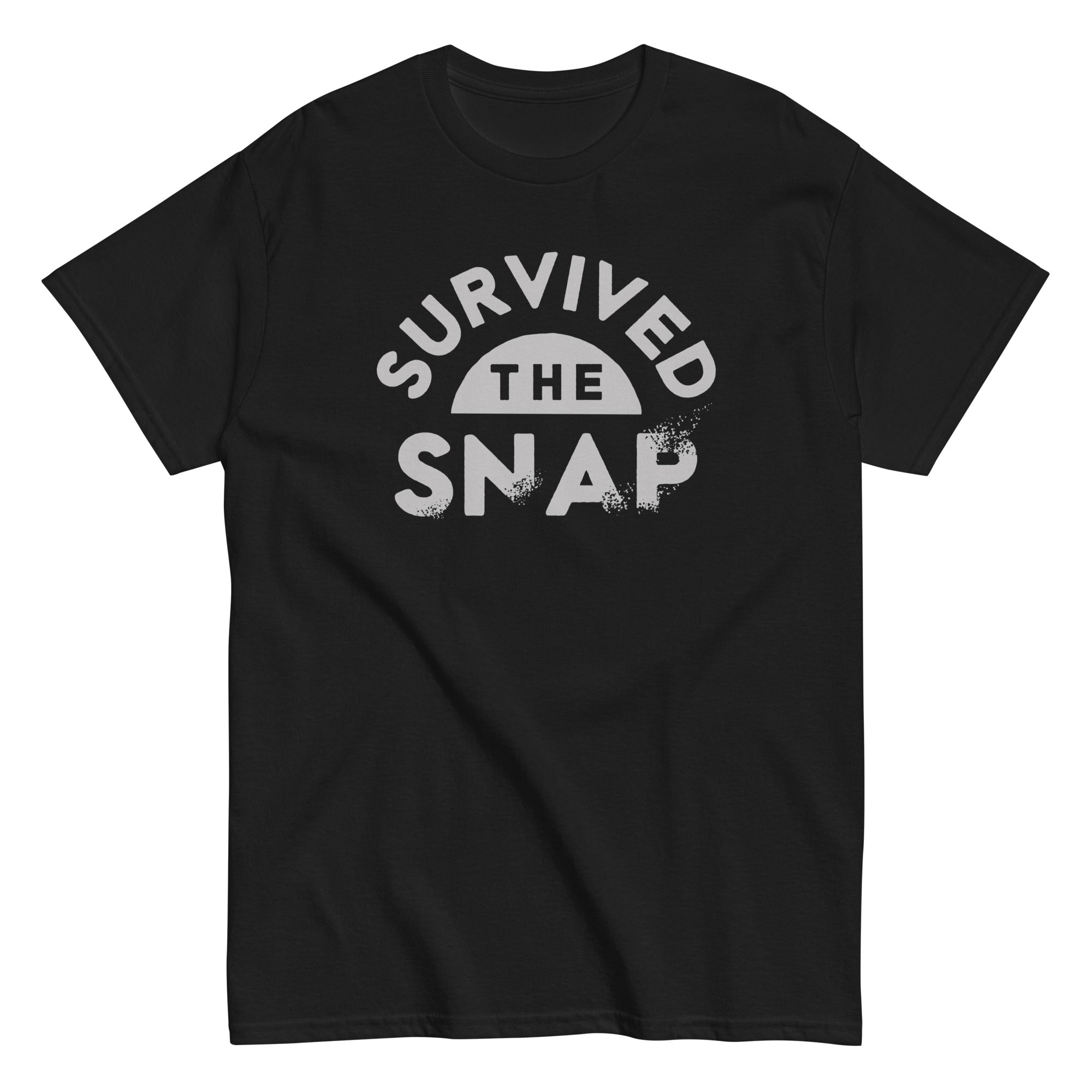 Survived The Snap Men's Classic Tee Hoodie, Sweatshirt | PureTeeCo.com (Image 1)