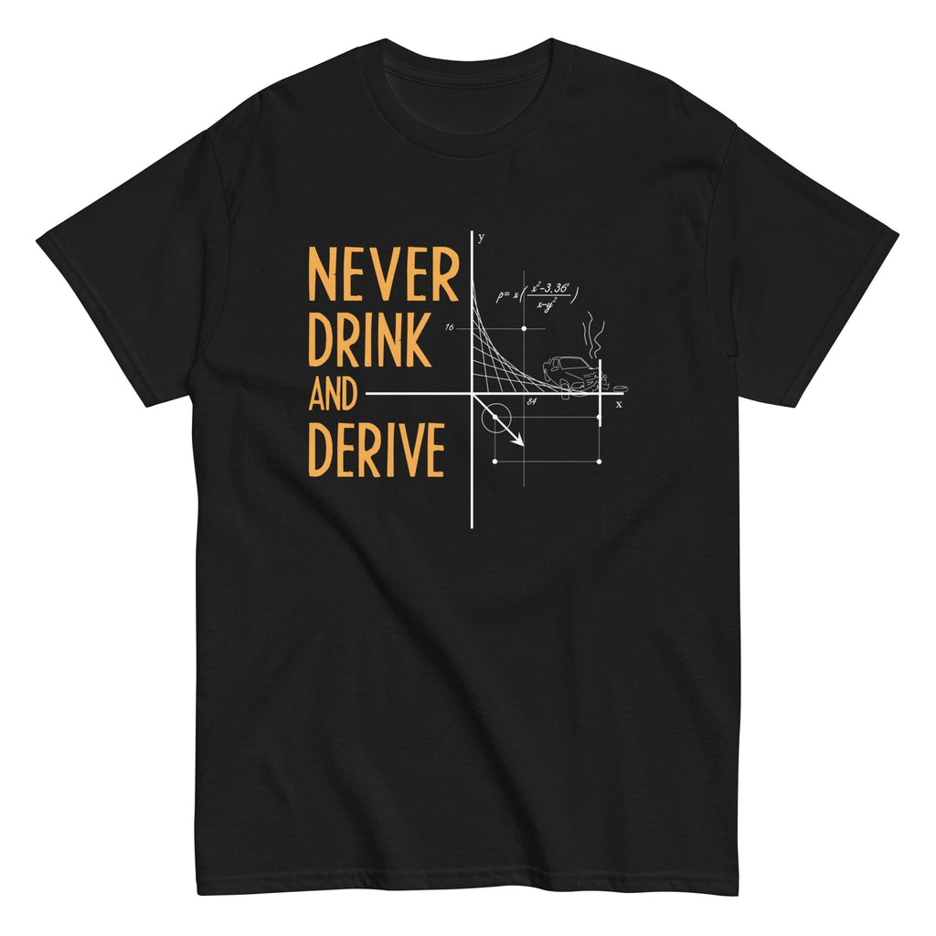 Never Drink and Derive Men's Classic Tee Hoodie, Sweatshirt | PureTeeCo.com (Image 3)