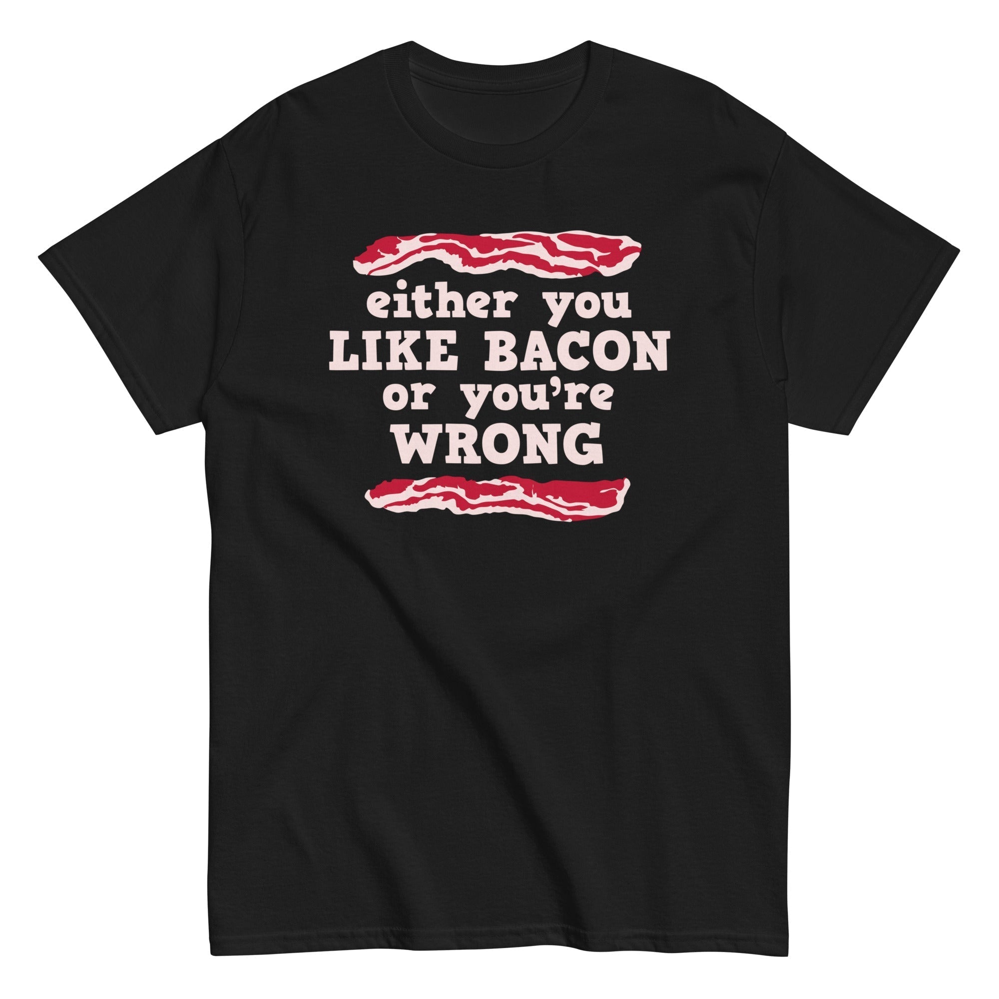 Either You Like Bacon Or You're Wrong Men's Classic Tee Hoodie, Sweatshirt | PureTeeCo.com (Image 2)