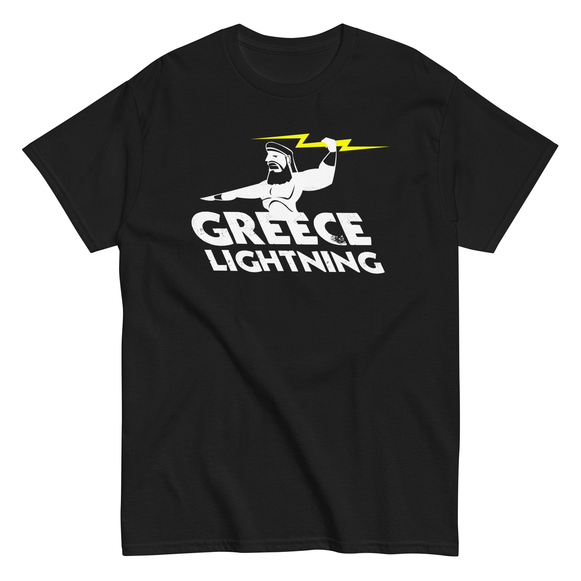 Greece Lightning Men's Classic Tee Hoodie, Sweatshirt | PureTeeCo.com (Image 2)