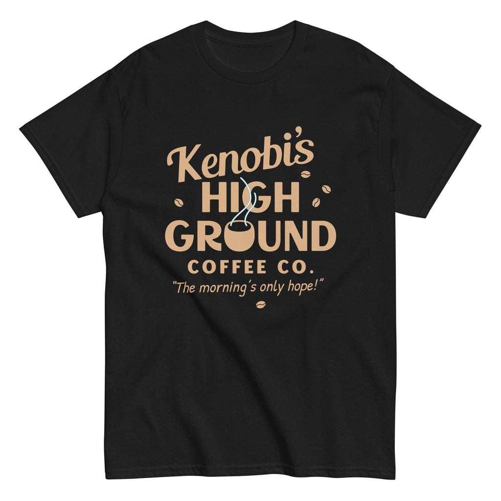 Kenobi's High Ground Coffee Co Men's Classic Tee Hoodie, Sweatshirt | PureTeeCo.com (Image 3)