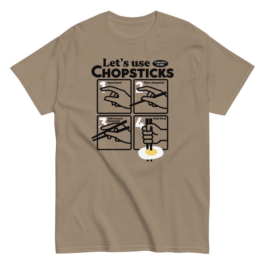 Let's Use Chopsticks Men's Classic Tee Hoodie, Sweatshirt | PureTeeCo.com (Image 2)