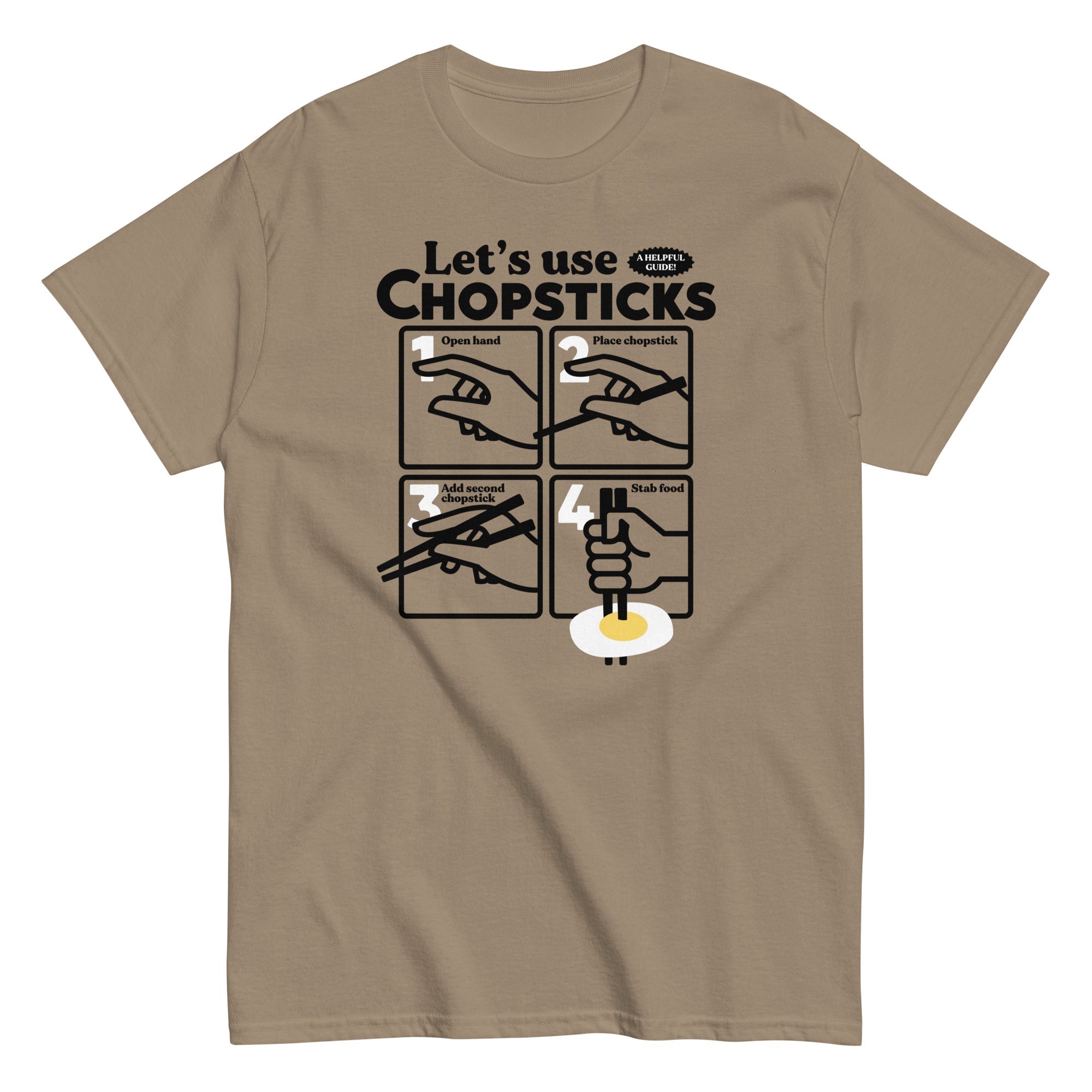 Let's Use Chopsticks Men's Classic Tee Hoodie, Sweatshirt | PureTeeCo.com (Image 2)