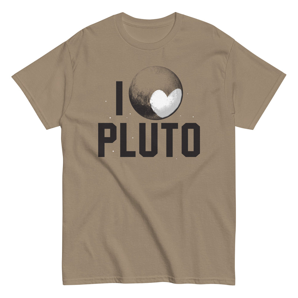 I Heart Pluto Men's Classic Tee Hoodie, Sweatshirt | PureTeeCo.com (Image 3)