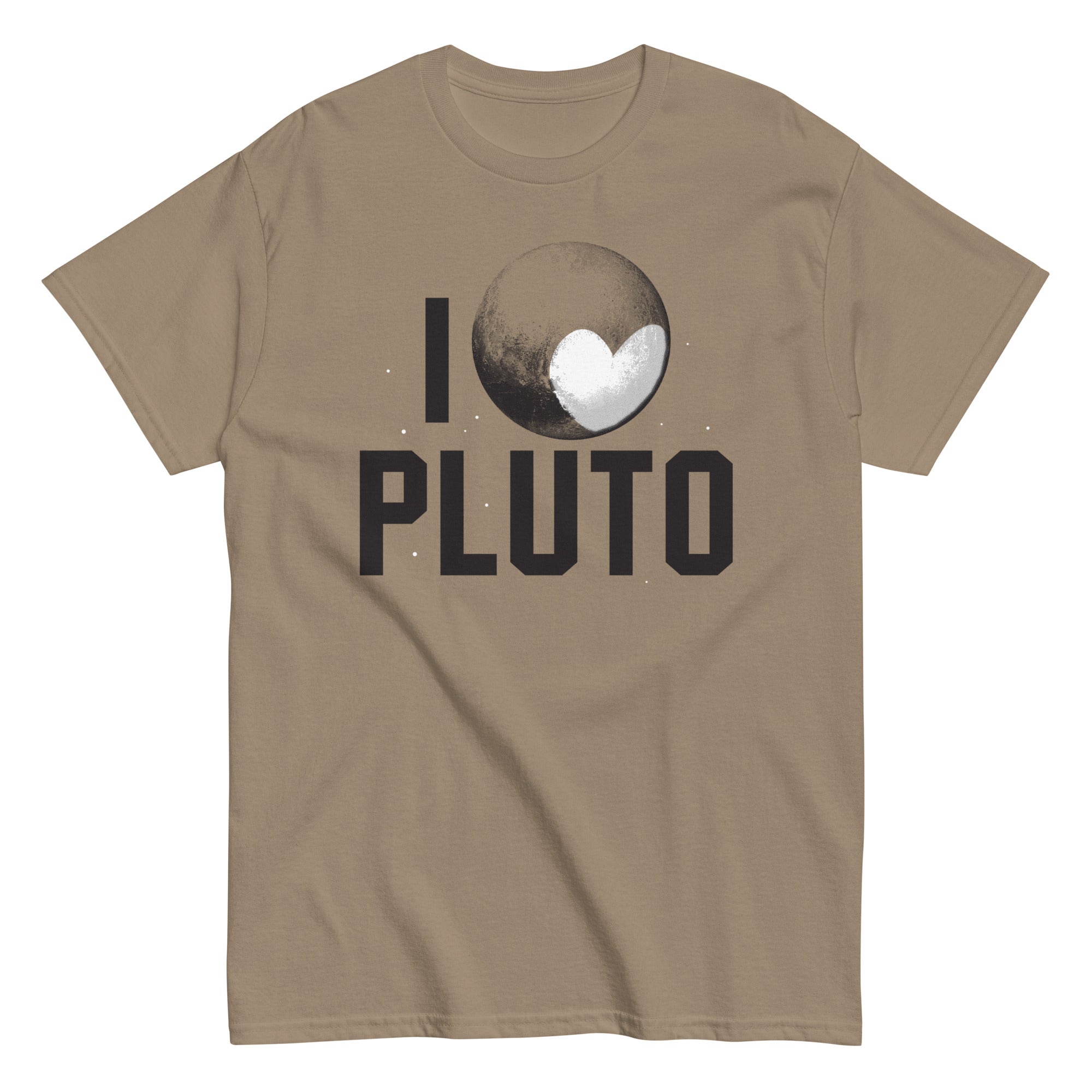 I Heart Pluto Men's Classic Tee Hoodie, Sweatshirt | PureTeeCo.com (Image 3)
