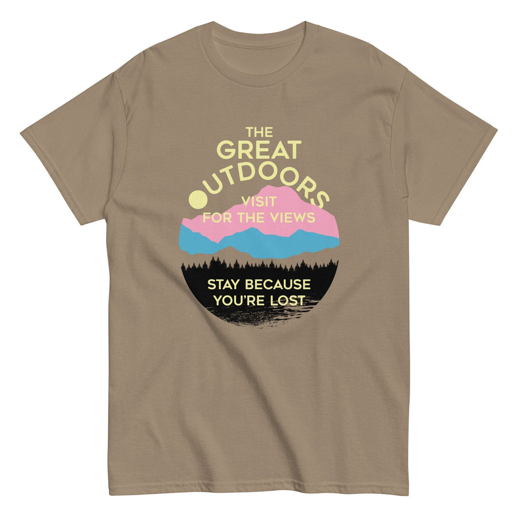 The Great Outdoors Men's Classic Tee Hoodie, Sweatshirt | PureTeeCo.com (Image 2)