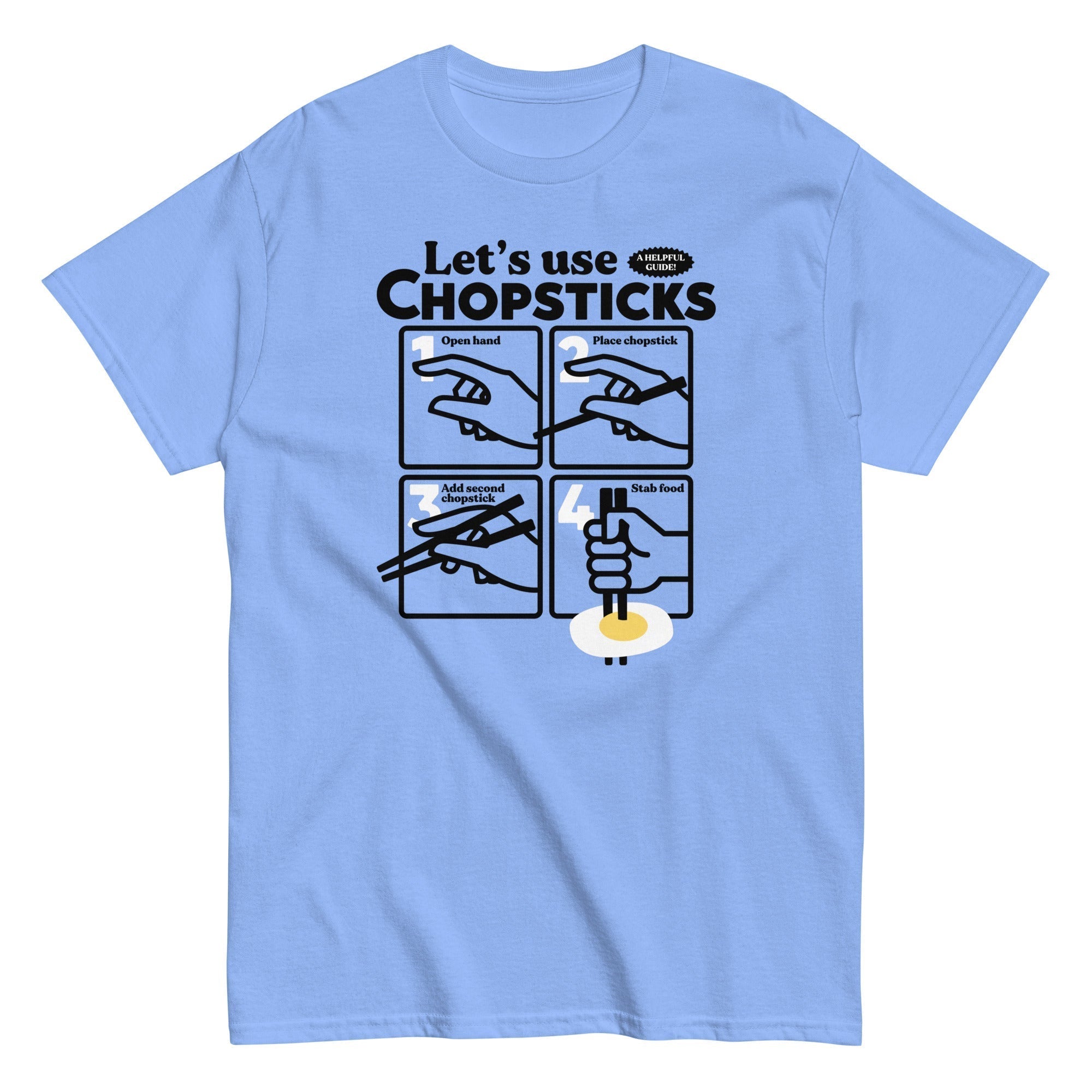 Let's Use Chopsticks Men's Classic Tee Hoodie, Sweatshirt | PureTeeCo.com (Image 3)