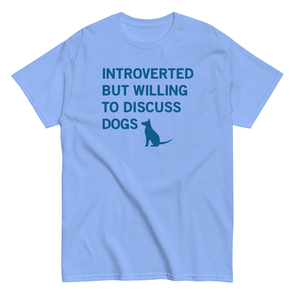 Introverted But Willing To Discuss Dogs Men's Classic Tee Hoodie, Sweatshirt | PureTeeCo.com (Image 2)