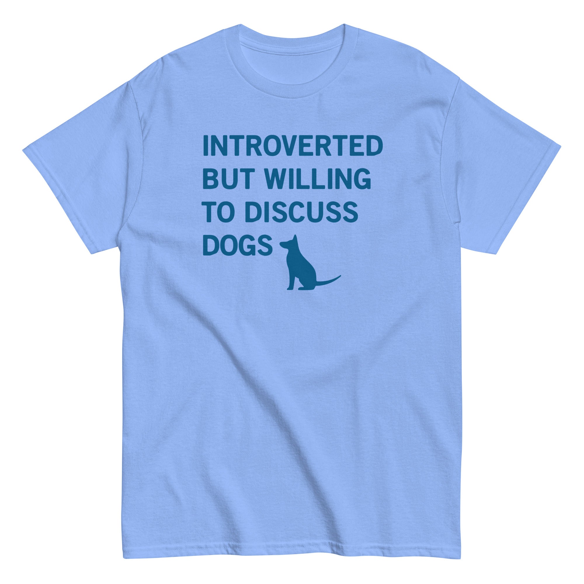 Introverted But Willing To Discuss Dogs Men's Classic Tee Hoodie, Sweatshirt | PureTeeCo.com (Image 2)