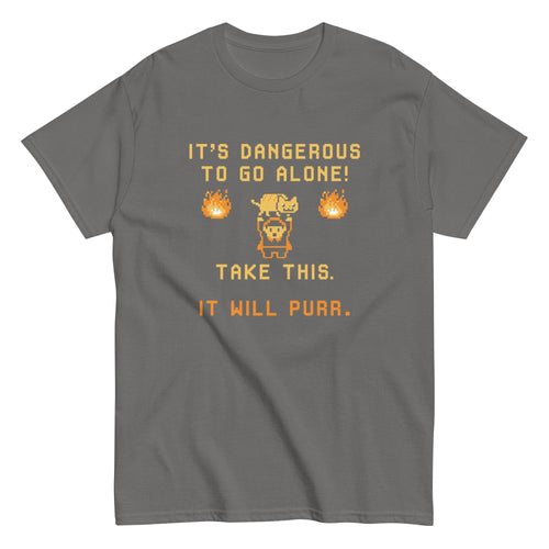 It's Dangerous To Go Alone Men's Classic Tee Hoodie, Sweatshirt | PureTeeCo.com (Image 1)