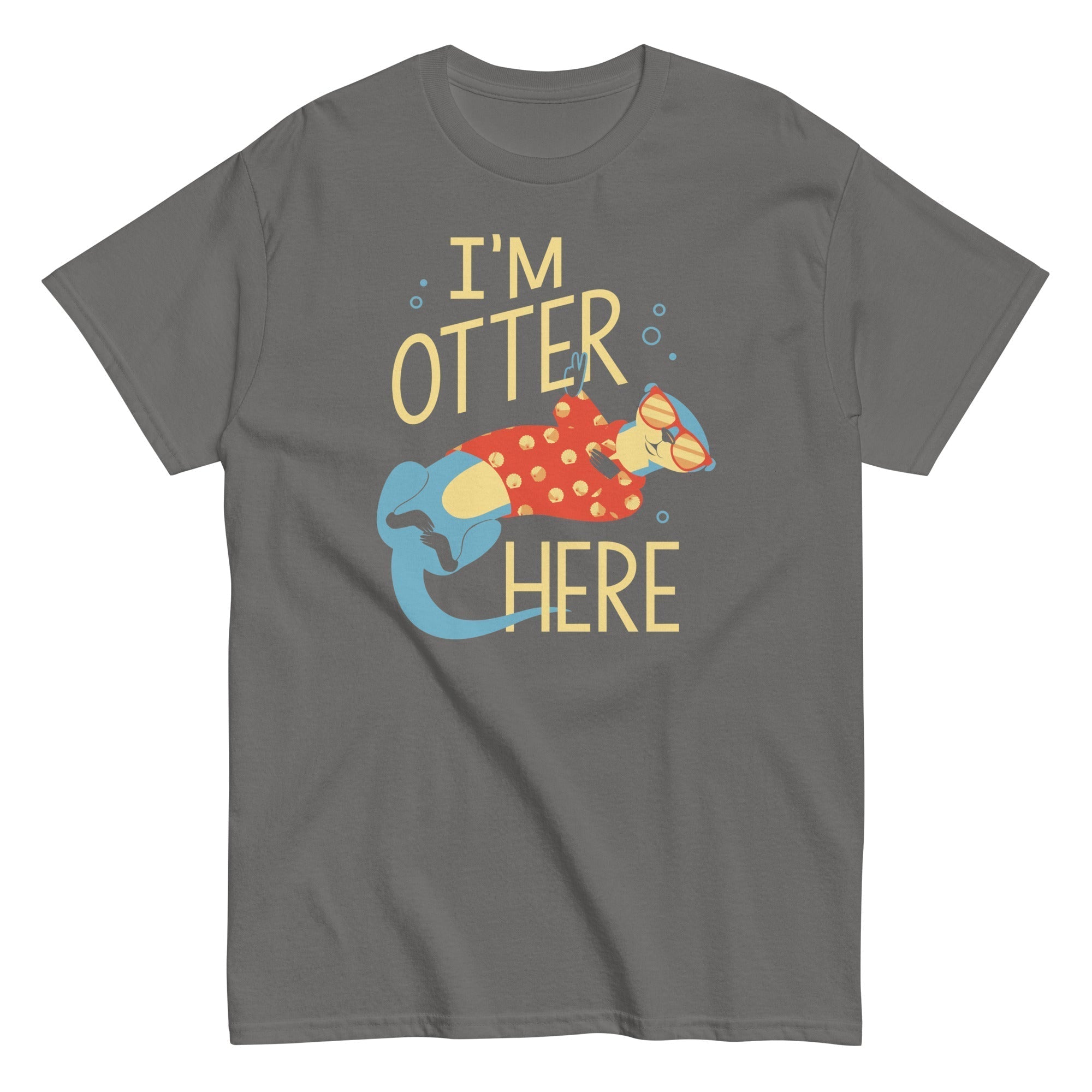 I'm Otter Here Men's Classic Tee Hoodie, Sweatshirt | PureTeeCo.com (Image 5)