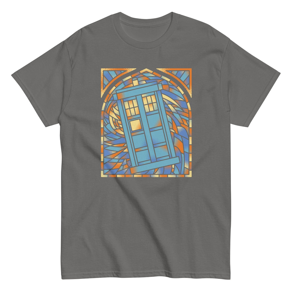 Stained Glass Police Box Men's Classic Tee Hoodie, Sweatshirt | PureTeeCo.com (Image 4)