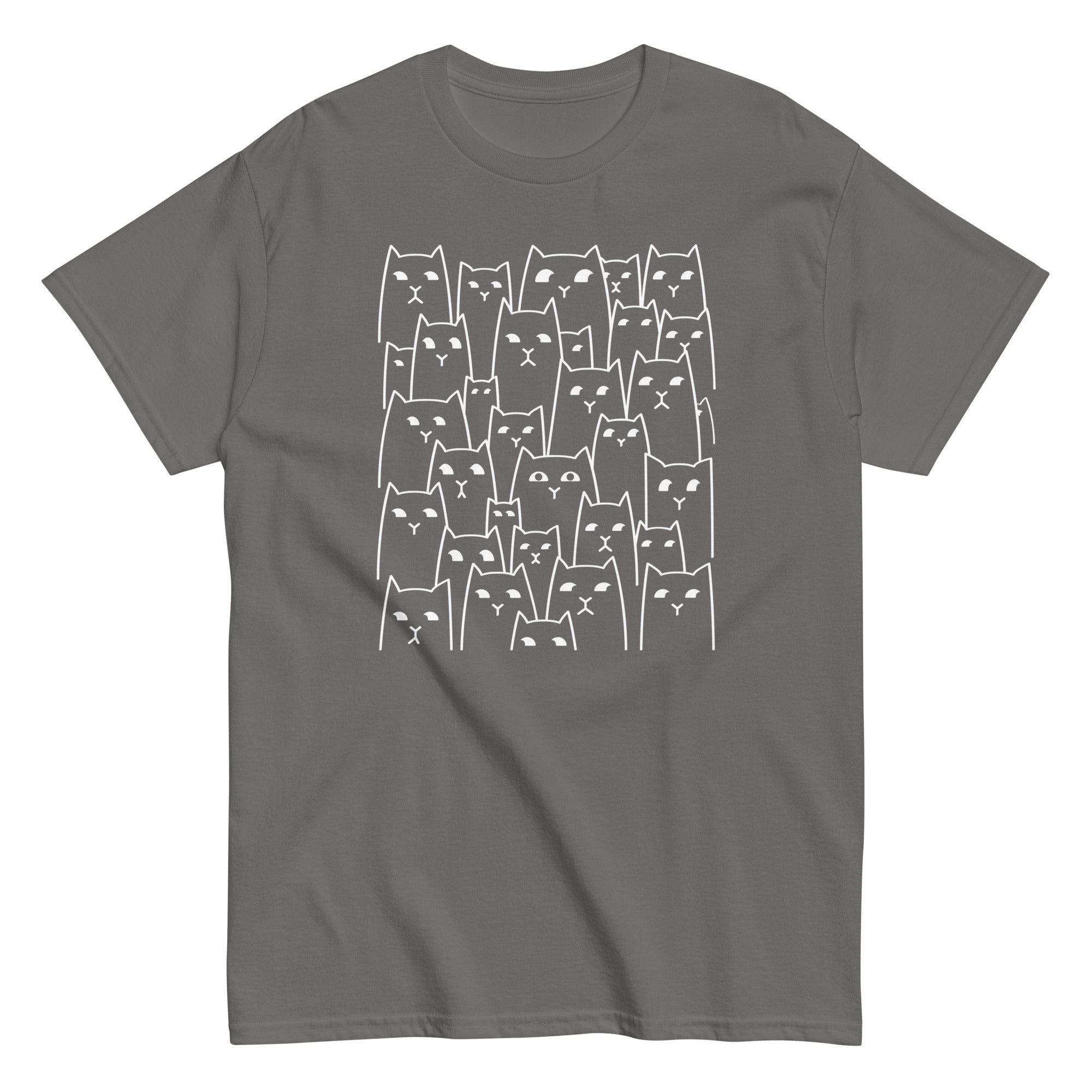 Suspicious Cats Men's Classic Tee Hoodie, Sweatshirt | PureTeeCo.com (Image 1)