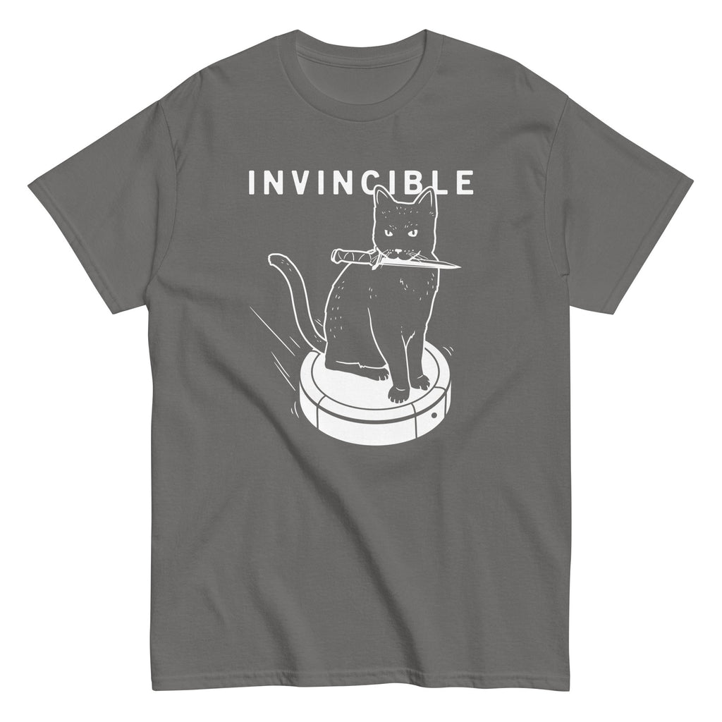 Invincible Cat Men's Classic Tee Hoodie, Sweatshirt | PureTeeCo.com (Image 1)