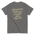 Spaghetti Helps You Forgetti Your Regretti Men's Classic Tee Hoodie, Sweatshirt | PureTeeCo.com (Image 1)