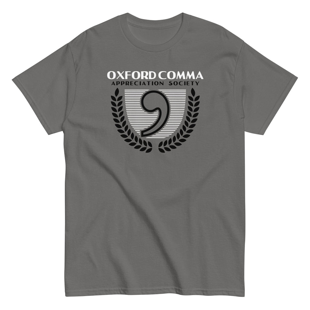 Oxford Comma Appreciation Society Men's Classic Tee Hoodie, Sweatshirt | PureTeeCo.com (Image 4)