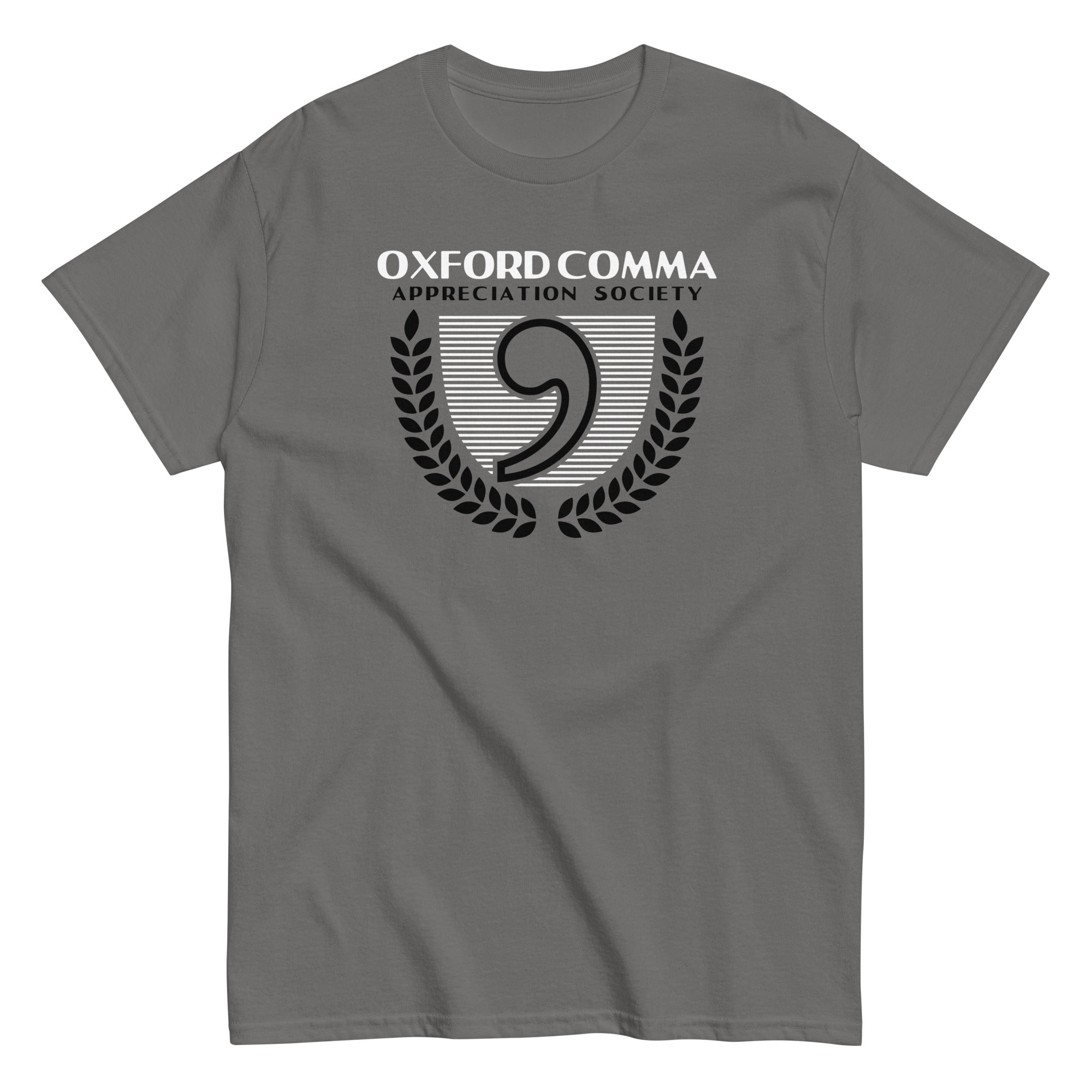 Oxford Comma Appreciation Society Men's Classic Tee Hoodie, Sweatshirt | PureTeeCo.com (Image 4)
