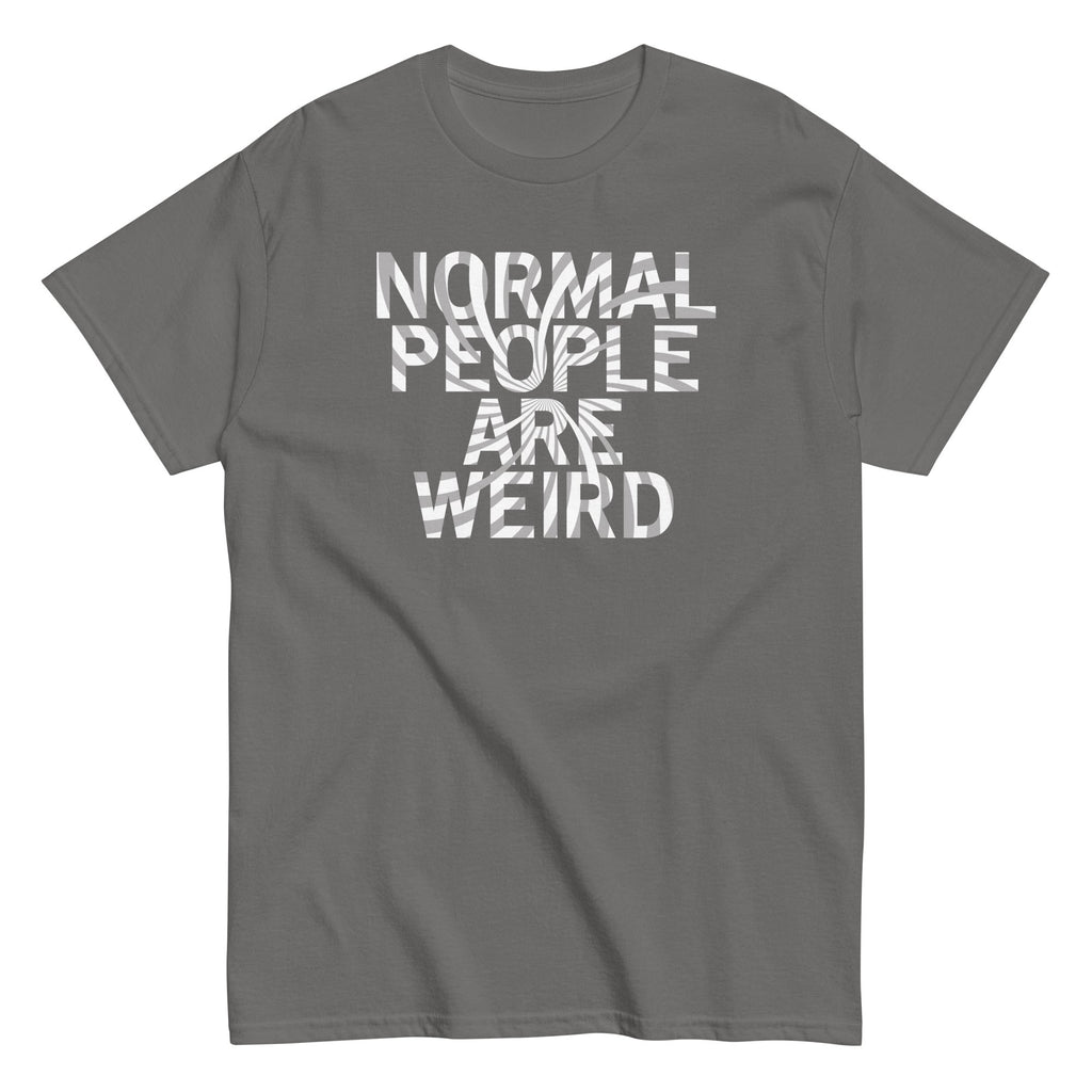 Normal People Are Weird Men's Classic Tee Hoodie, Sweatshirt | PureTeeCo.com (Image 4)