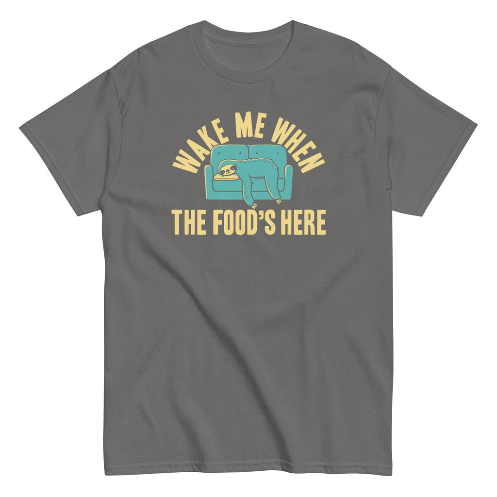 Wake Me When The Food's Here Men's Classic Tee Hoodie, Sweatshirt | PureTeeCo.com (Image 4)