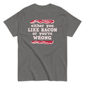 Either You Like Bacon Or You're Wrong Men's Classic Tee Hoodie, Sweatshirt | PureTeeCo.com (Image 1)