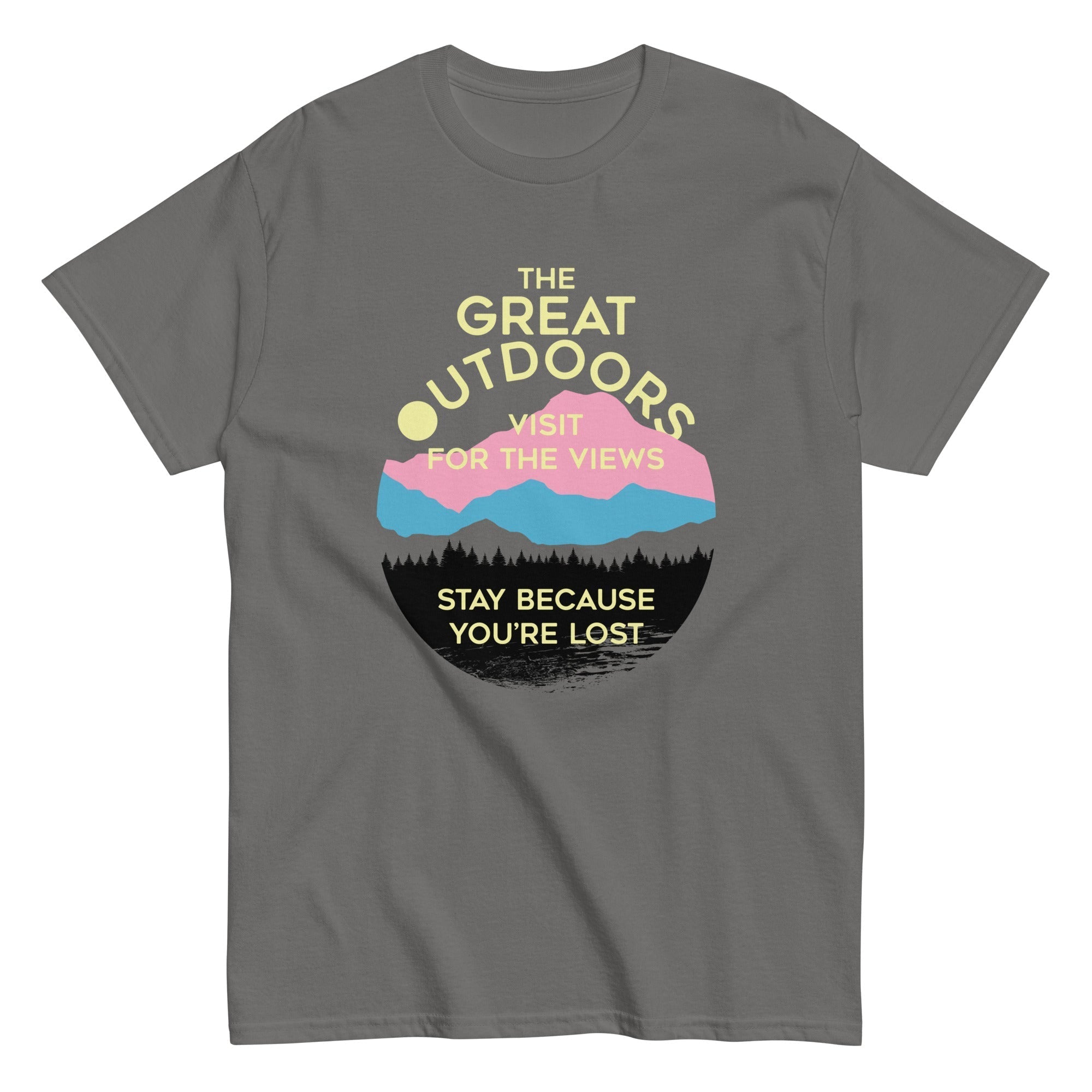 The Great Outdoors Men's Classic Tee Hoodie, Sweatshirt | PureTeeCo.com (Image 3)