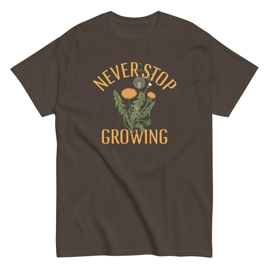 Never Stop Growing Men's Classic Tee Hoodie, Sweatshirt | PureTeeCo.com (Image 3)
