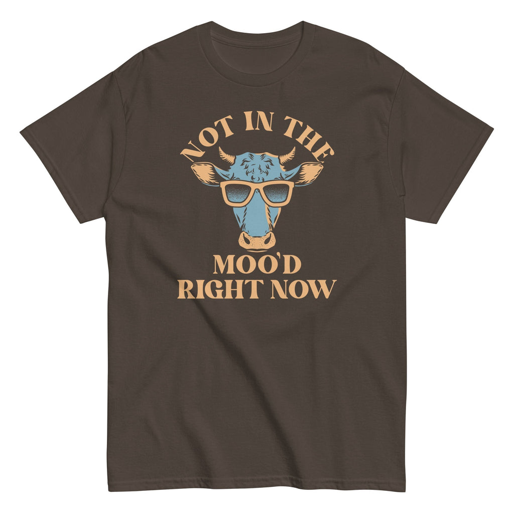 Not In The Moo'd Right Now Men's Classic Tee Hoodie, Sweatshirt | PureTeeCo.com (Image 4)