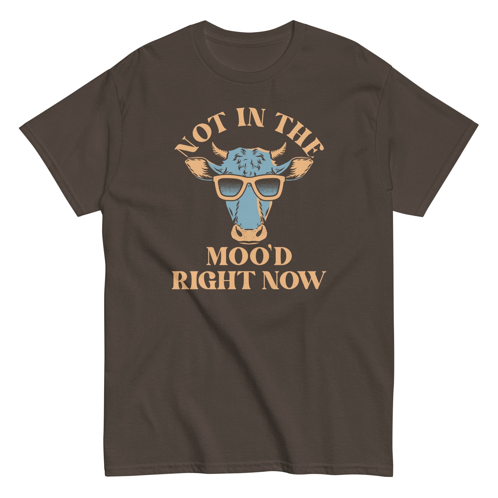 Not In The Moo'd Right Now Men's Classic Tee Hoodie, Sweatshirt | PureTeeCo.com (Image 4)