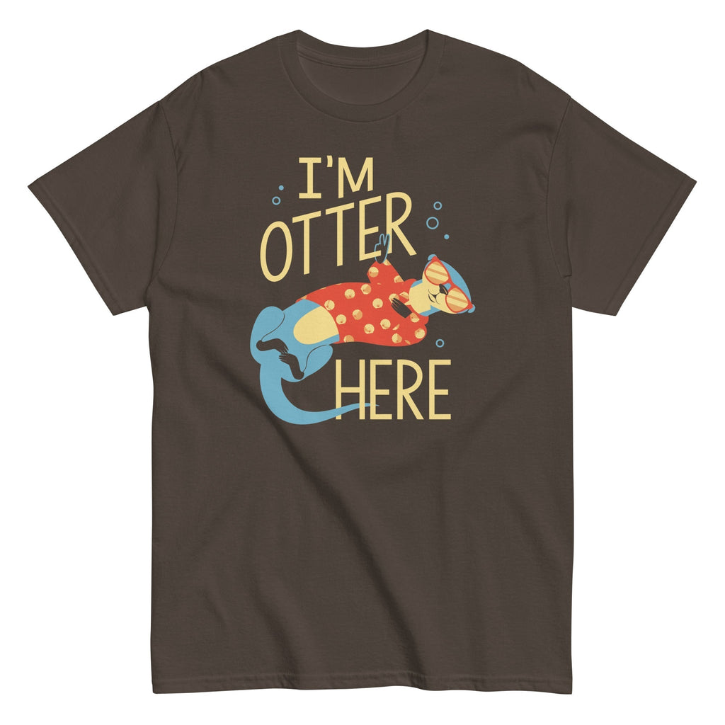 I'm Otter Here Men's Classic Tee Hoodie, Sweatshirt | PureTeeCo.com (Image 4)