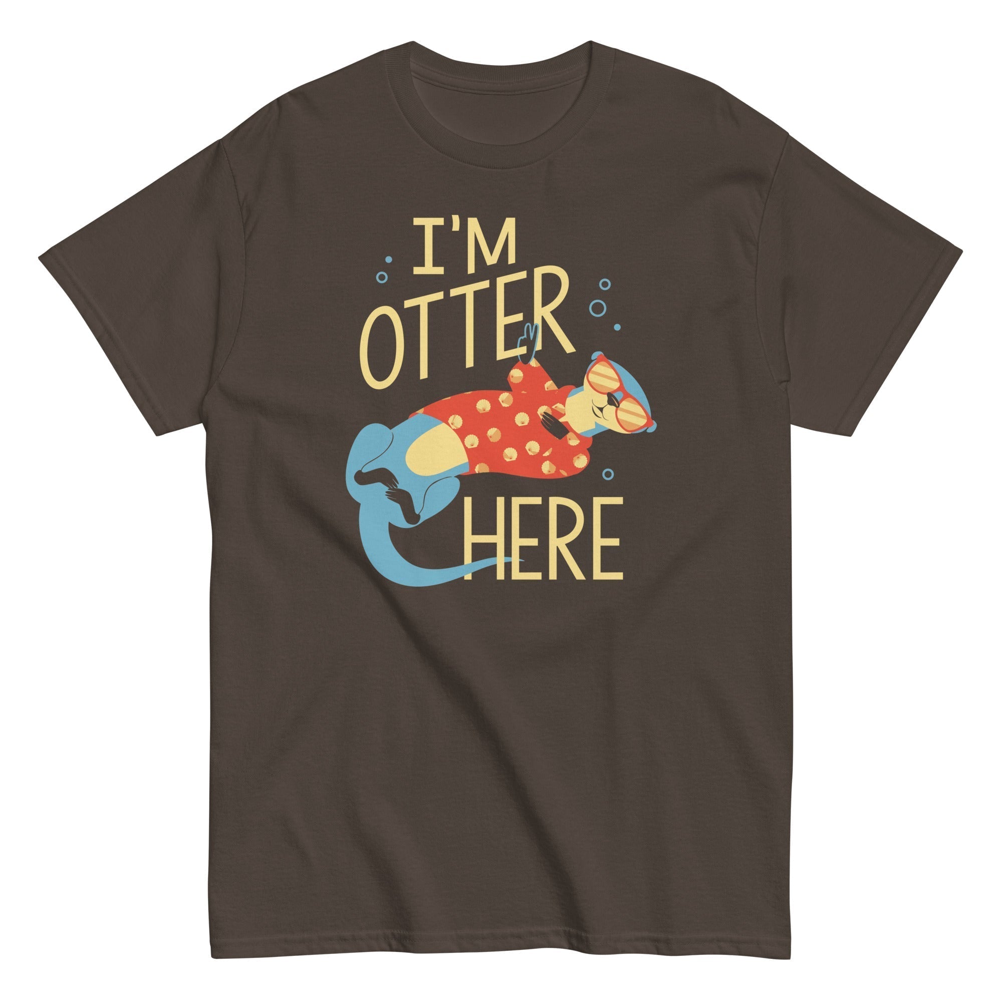 I'm Otter Here Men's Classic Tee Hoodie, Sweatshirt | PureTeeCo.com (Image 4)