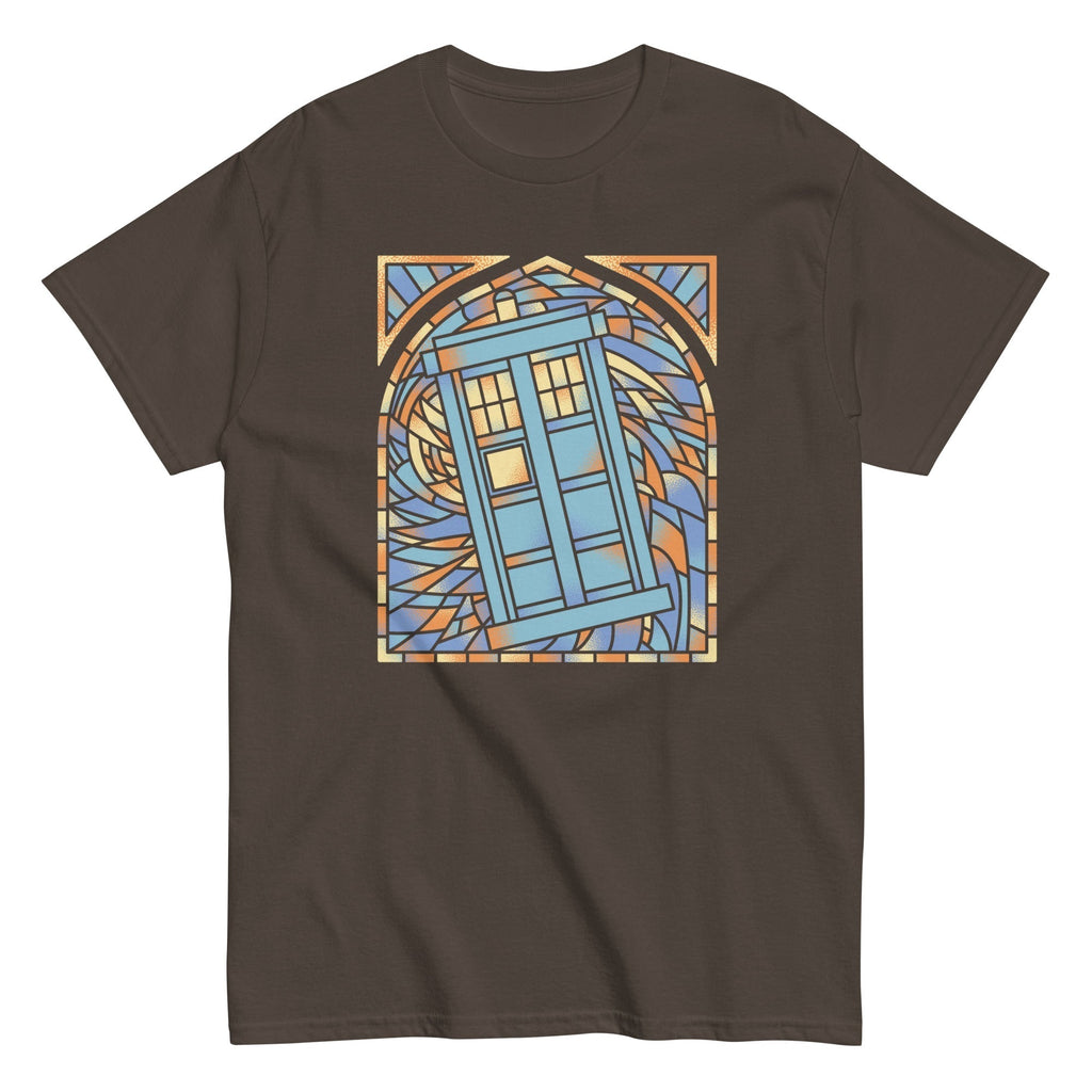 Stained Glass Police Box Men's Classic Tee Hoodie, Sweatshirt | PureTeeCo.com (Image 3)