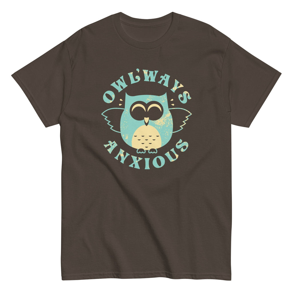 Owlways Anxious Men's Classic Tee Hoodie, Sweatshirt | PureTeeCo.com (Image 5)