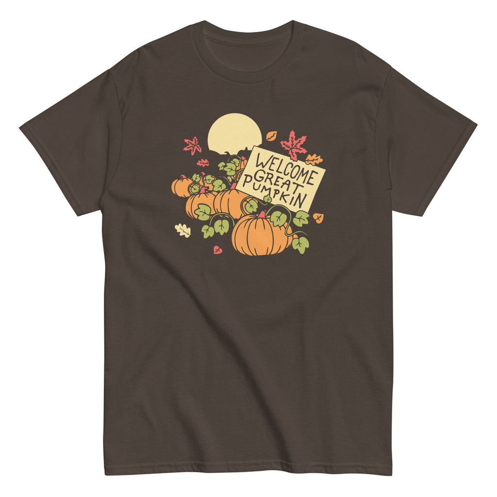 Welcome Great Pumpkin Men's Classic Tee Hoodie, Sweatshirt | PureTeeCo.com (Image 3)