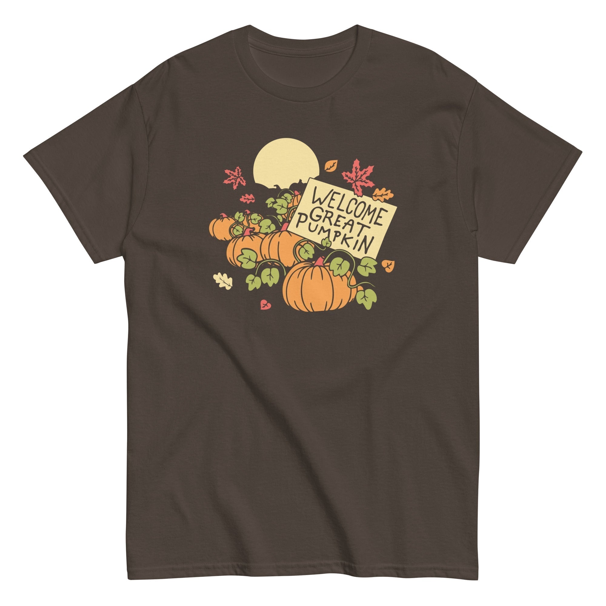 Welcome Great Pumpkin Men's Classic Tee Hoodie, Sweatshirt | PureTeeCo.com (Image 3)