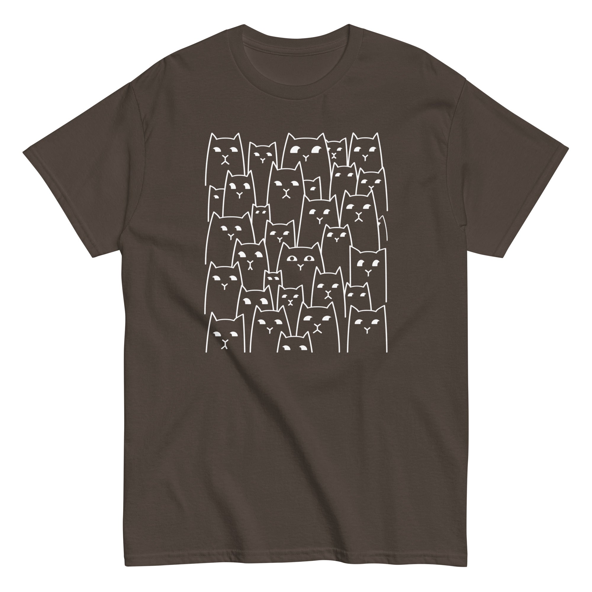 Suspicious Cats Men's Classic Tee Hoodie, Sweatshirt | PureTeeCo.com (Image 4)