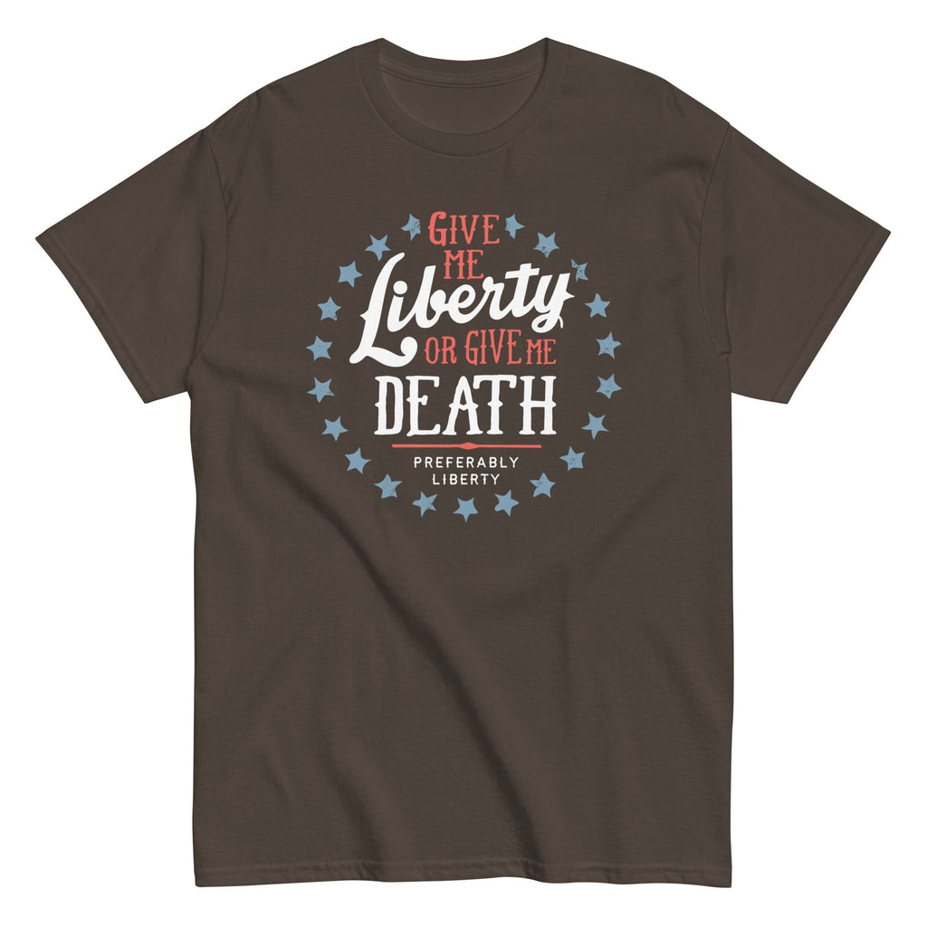 Liberty Or Death, Preferably Liberty Men's Classic Tee Hoodie, Sweatshirt | PureTeeCo.com (Image 4)