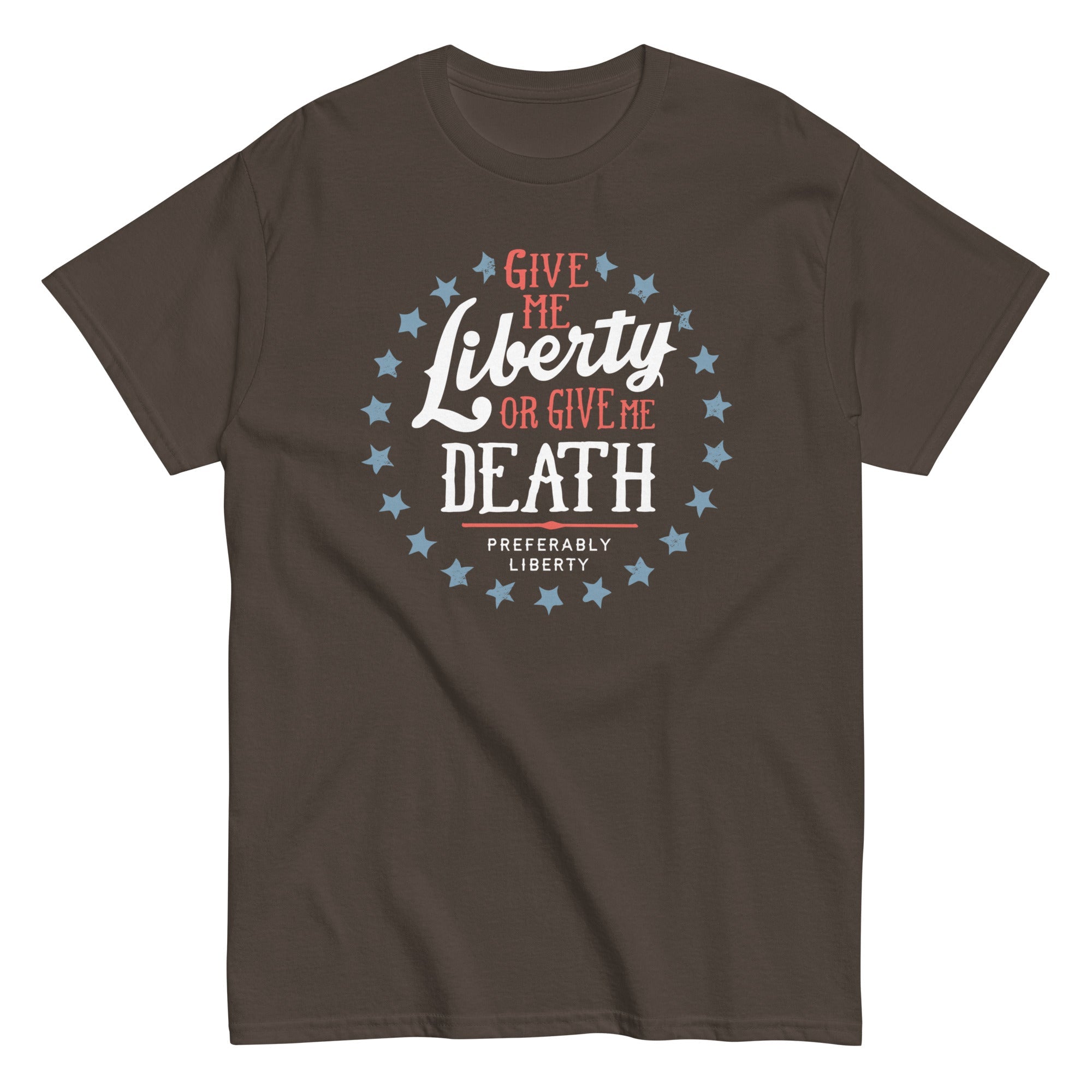 Liberty Or Death, Preferably Liberty Men's Classic Tee Hoodie, Sweatshirt | PureTeeCo.com (Image 4)