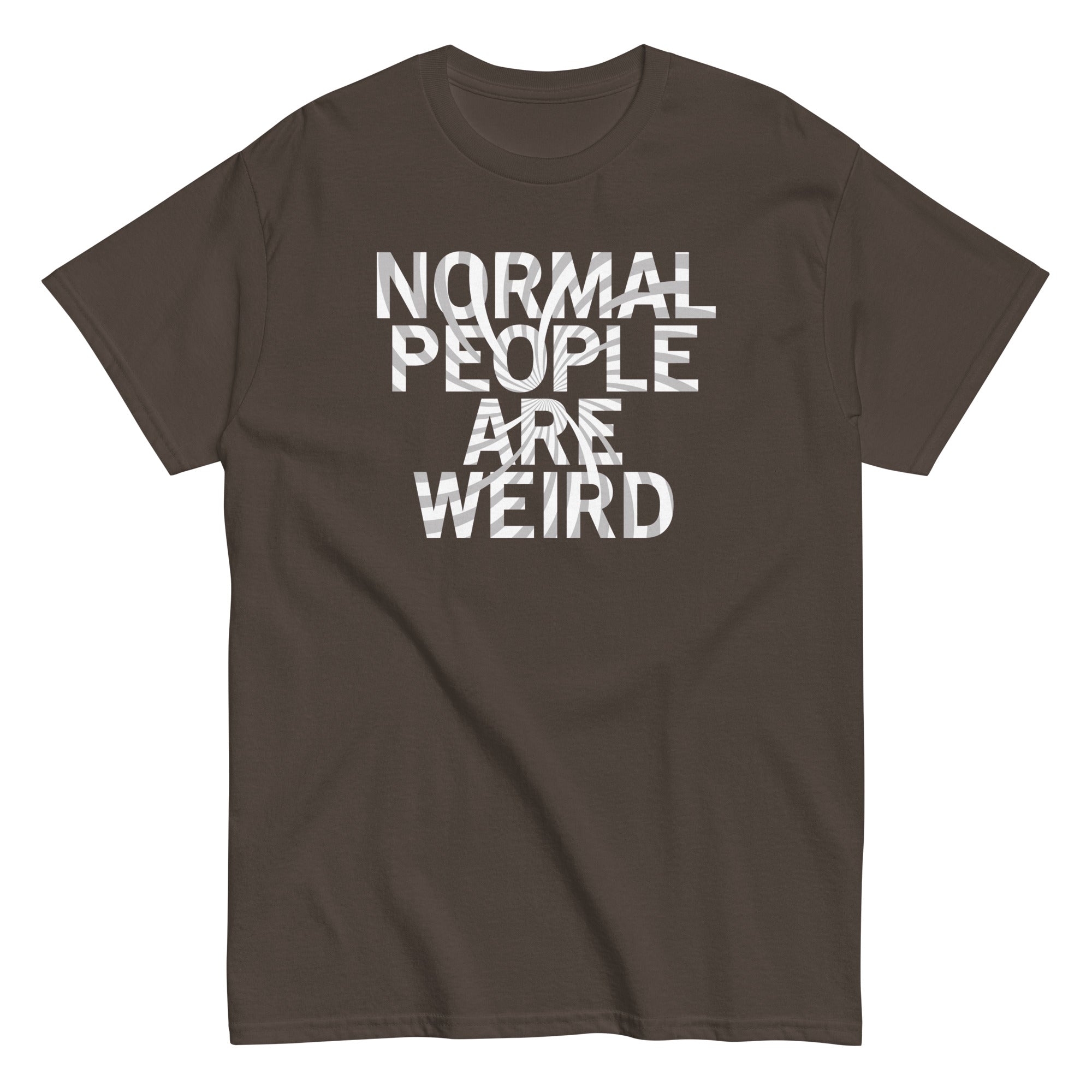 Normal People Are Weird Men's Classic Tee Hoodie, Sweatshirt | PureTeeCo.com (Image 3)