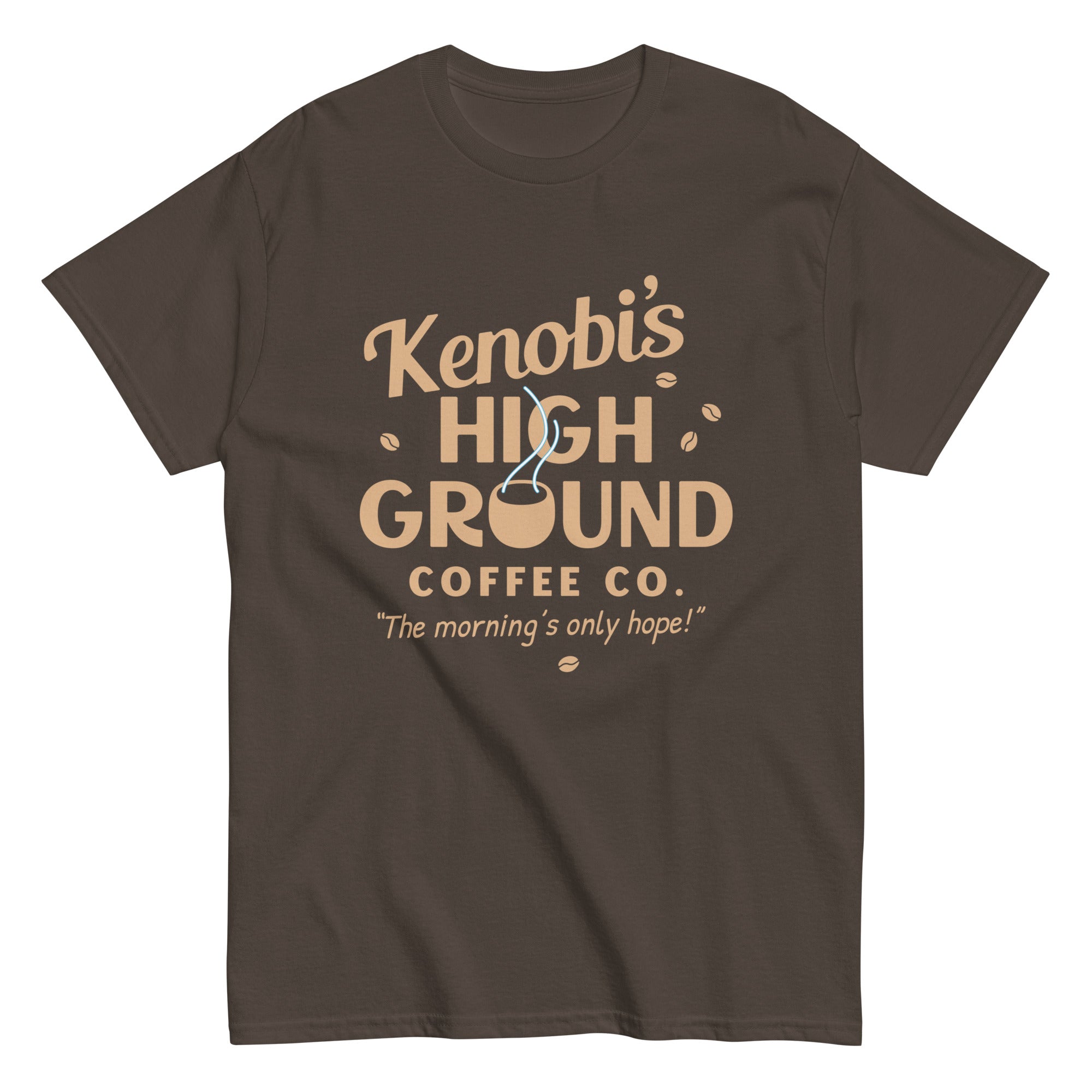 Kenobi's High Ground Coffee Co Men's Classic Tee Hoodie, Sweatshirt | PureTeeCo.com (Image 2)