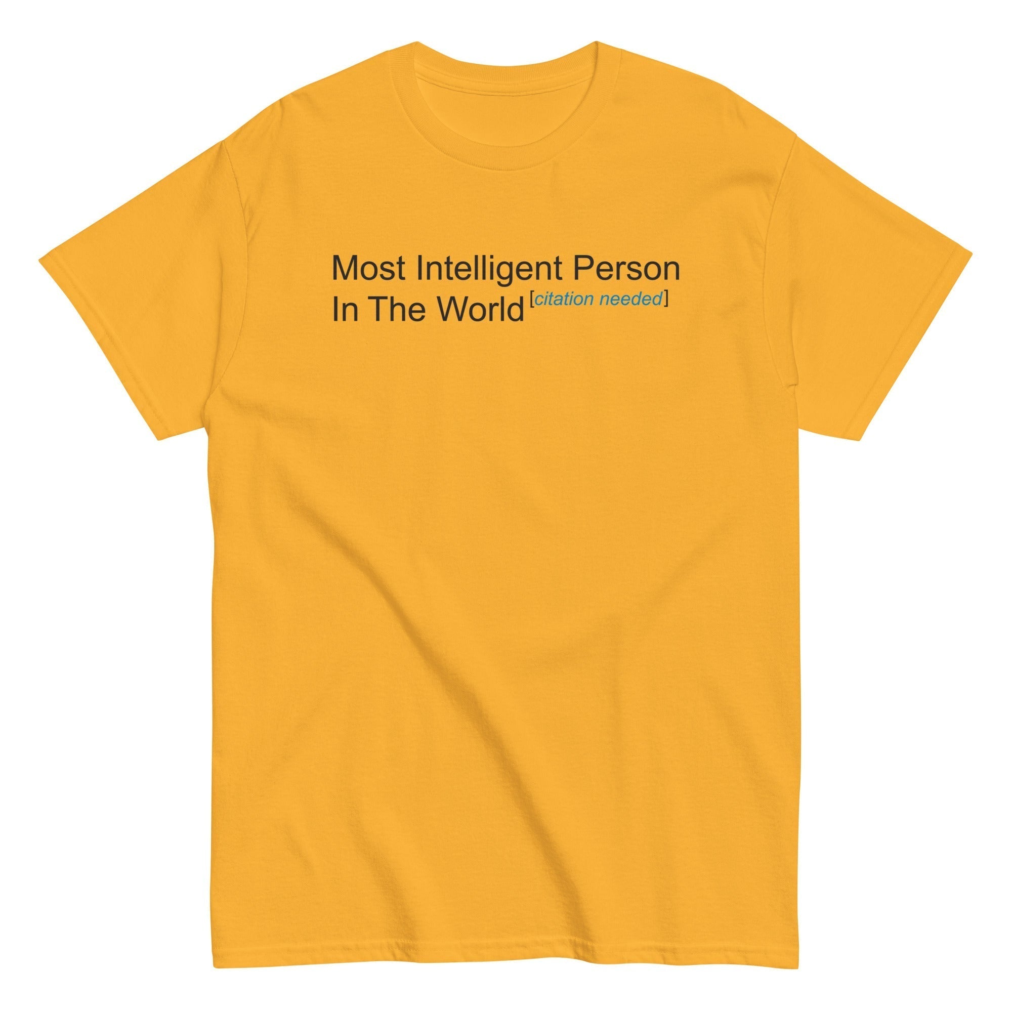 Most Intelligent Person in the World Citation Needed Men's Classic Tee Hoodie, Sweatshirt | PureTeeCo.com (Image 3)
