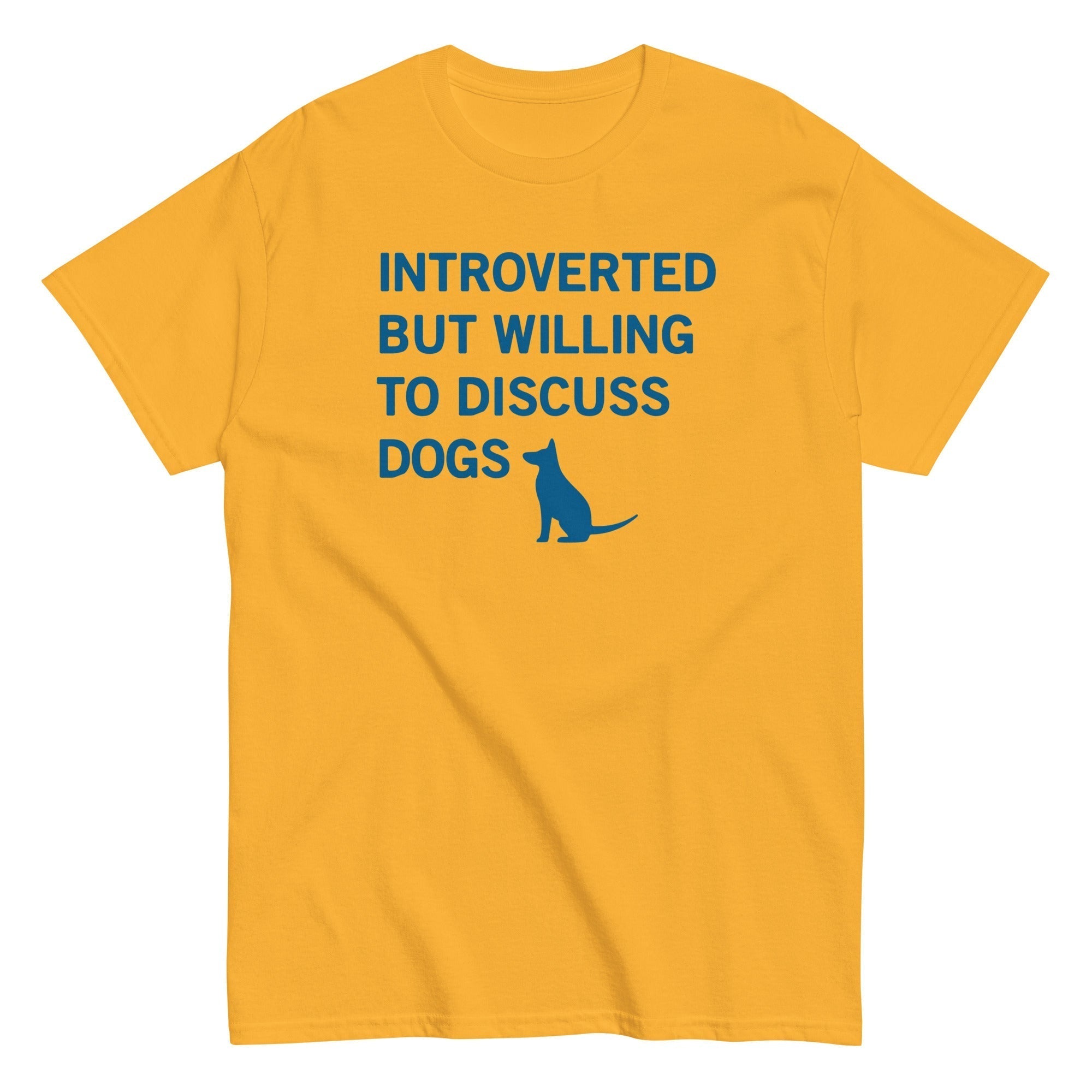 Introverted But Willing To Discuss Dogs Men's Classic Tee Hoodie, Sweatshirt | PureTeeCo.com (Image 3)